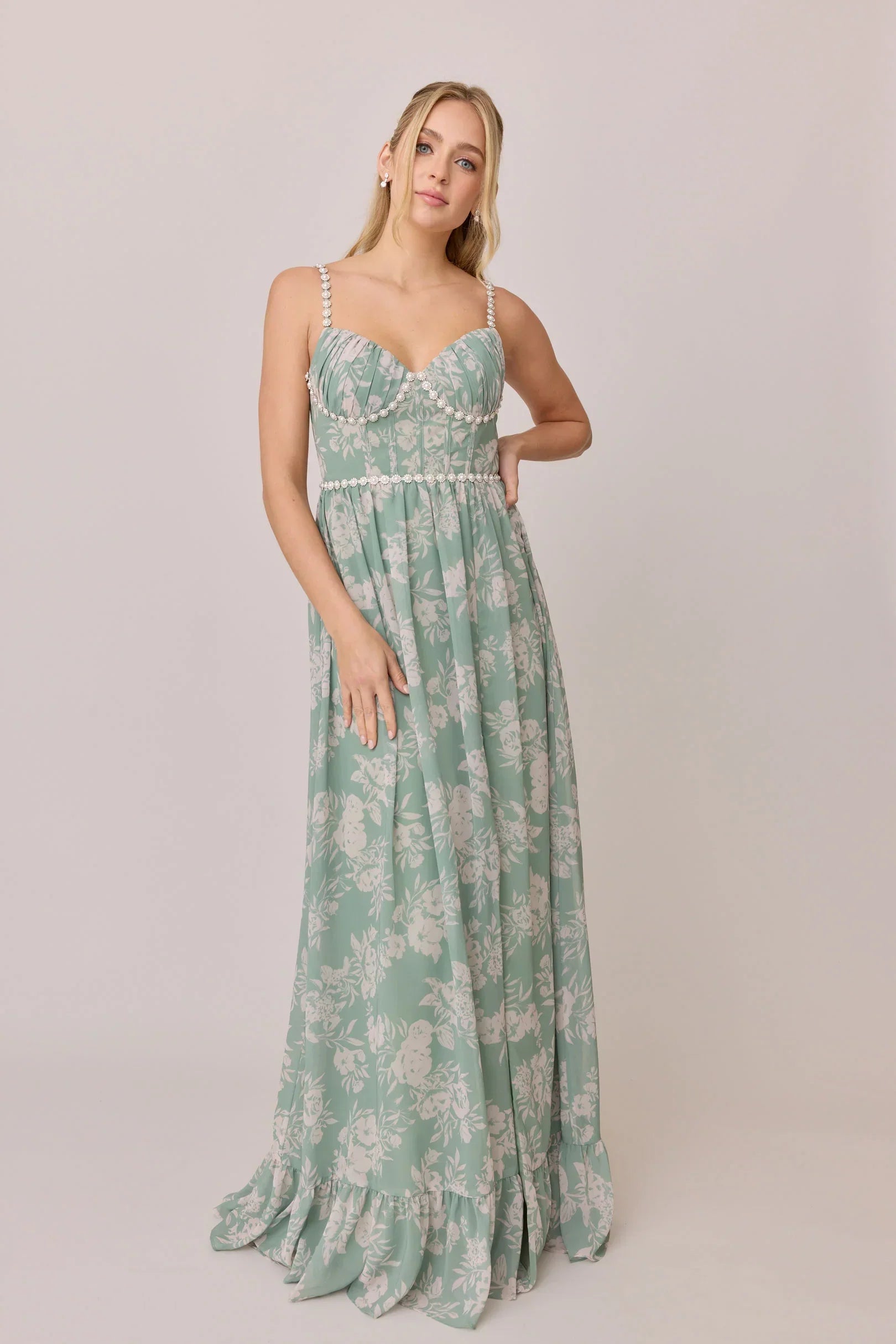 Luxe Chiffon Floral Print Dress | Made To Order