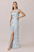 Satin Floral Print Dress | Made To Order