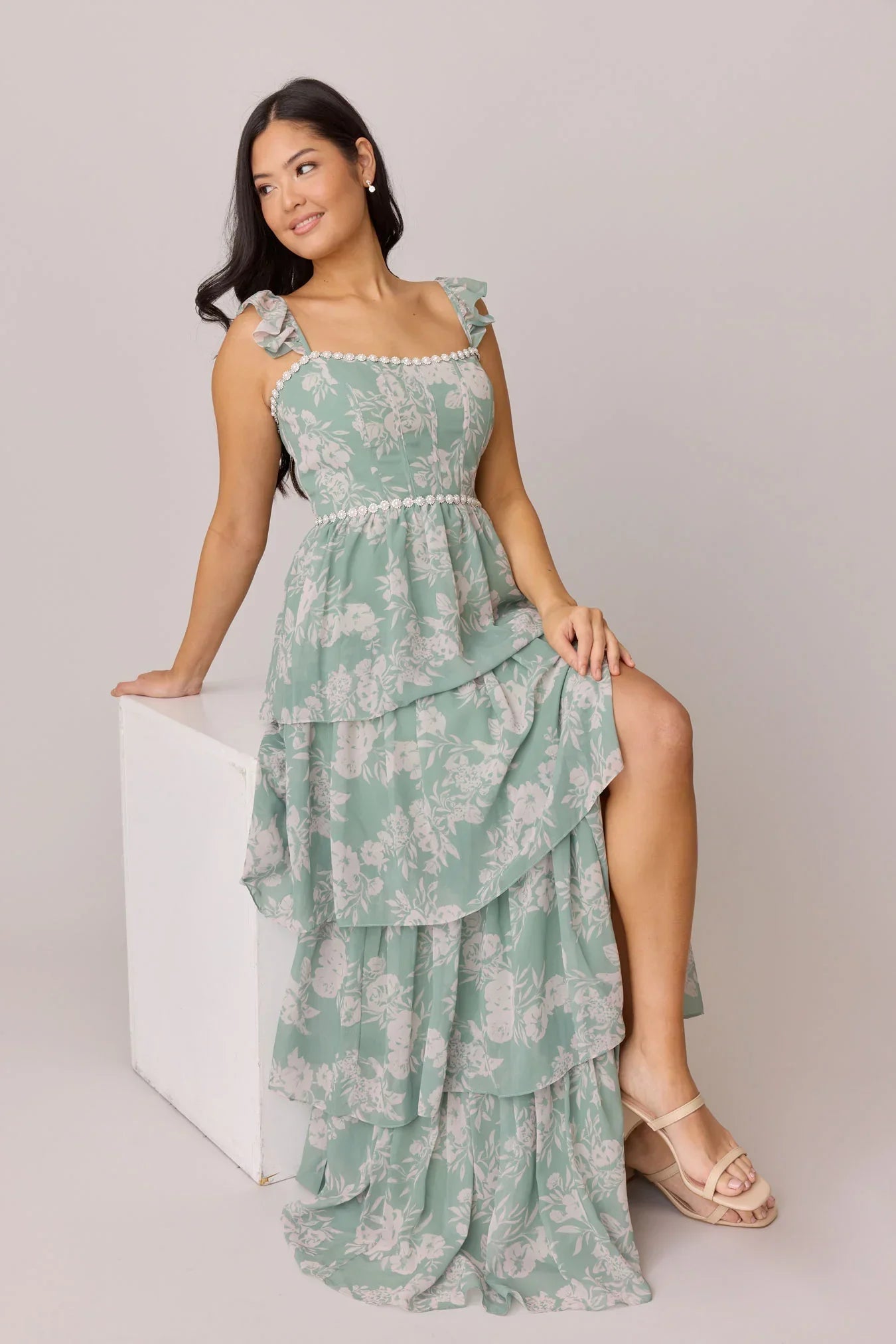 Luxe Chiffon Floral Print Dress | Made To Order
