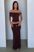 Malika Maxi Skirt - Brown