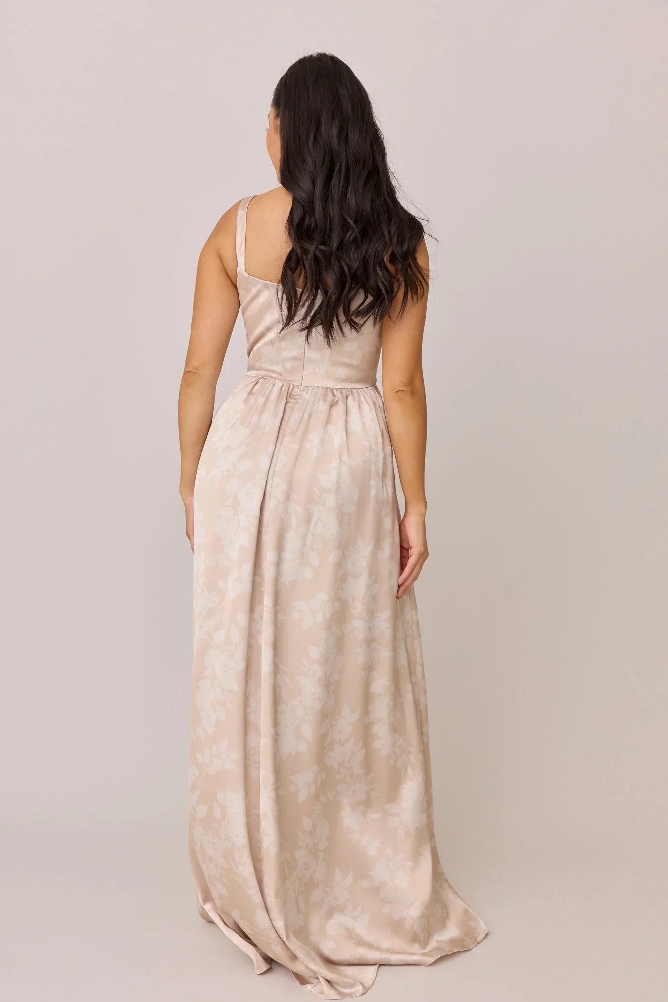 Satin Floral Print Dress | Made To Order