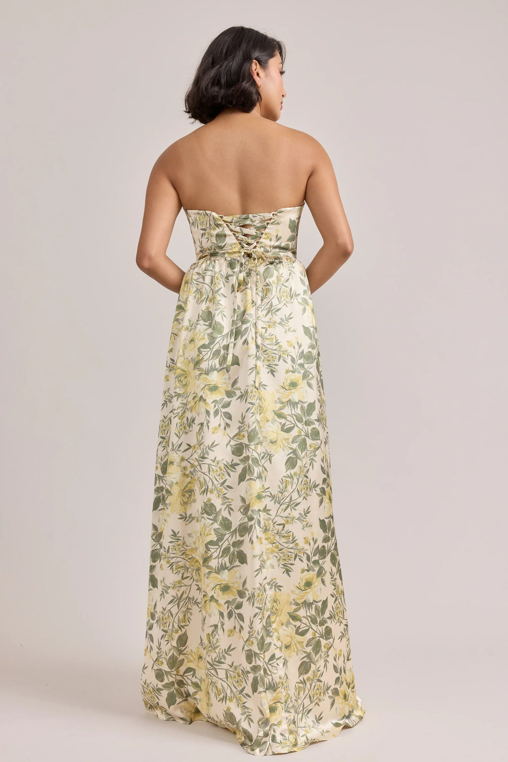 Sydney Satin Floral Print Dress | Made To Order