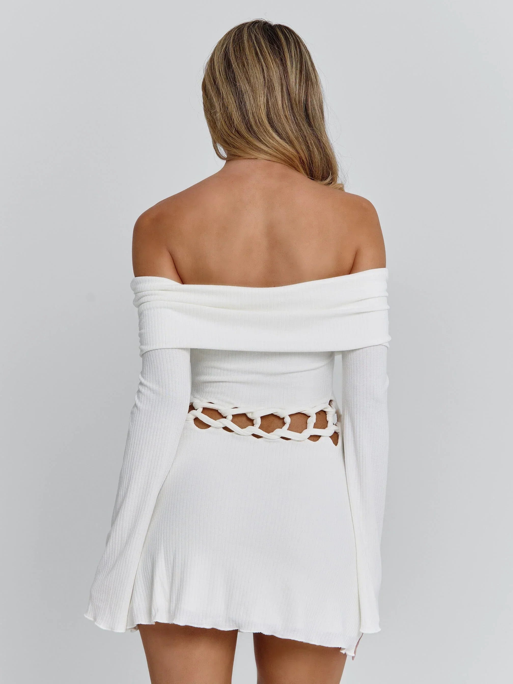 SYLVAINE MINI DRESS WHITE