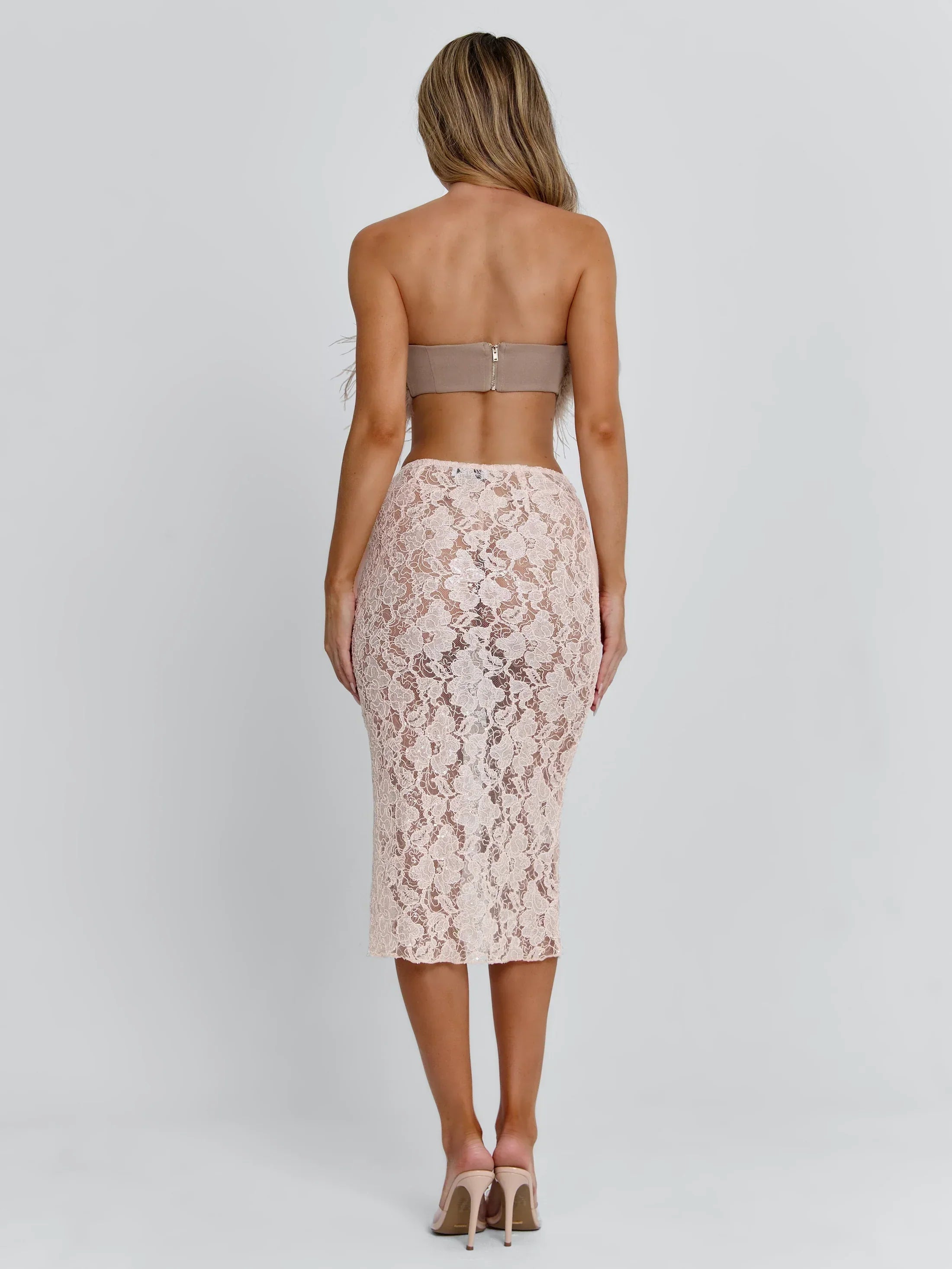 MERIDA MIDI SKIRT LIGHT PINK