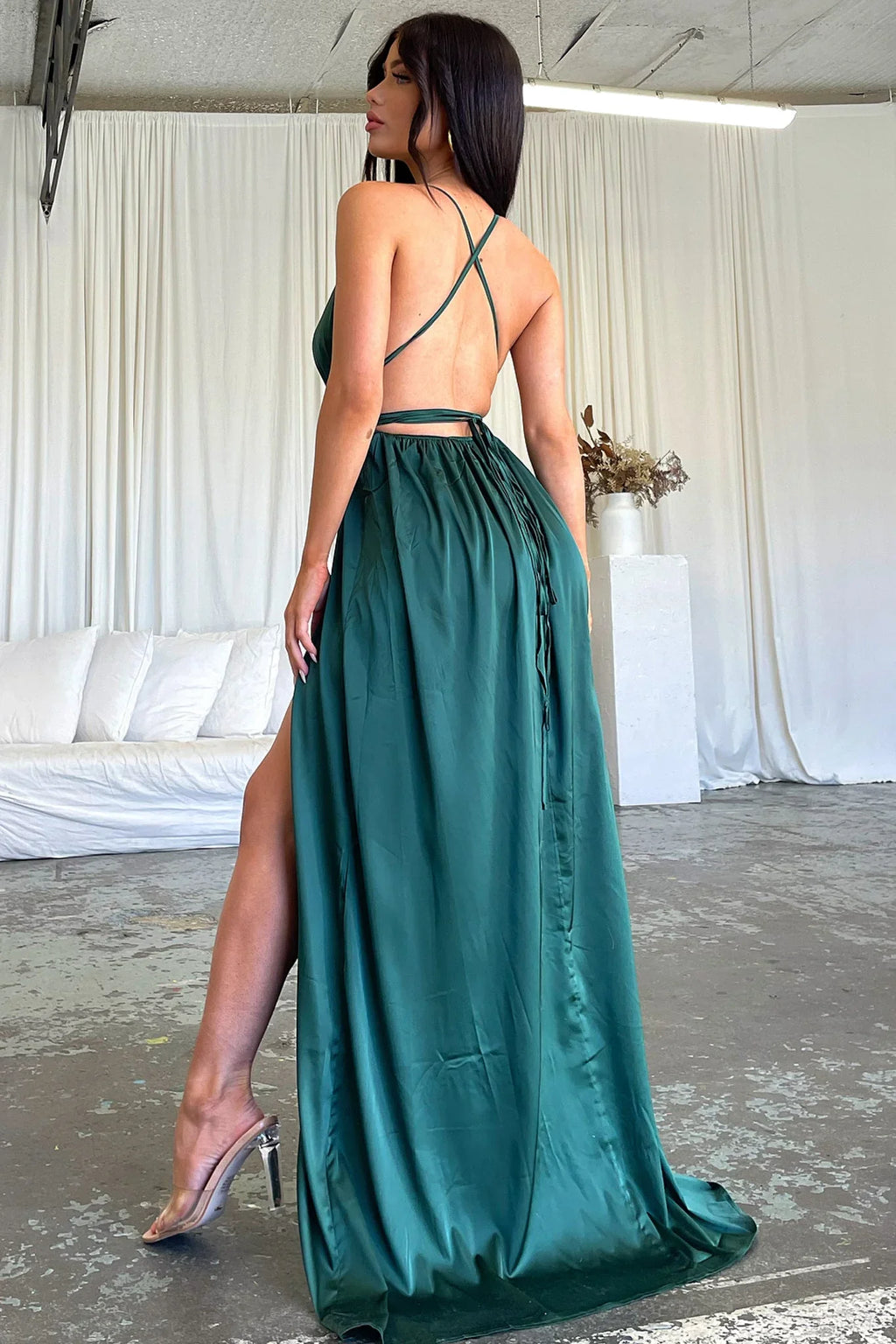 Scarlett Dress - Emerald Green