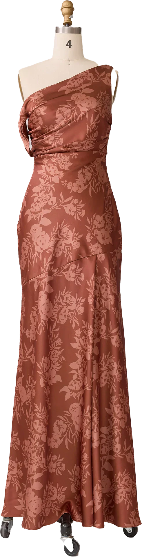 Satin Floral Print Dress | Made To Order