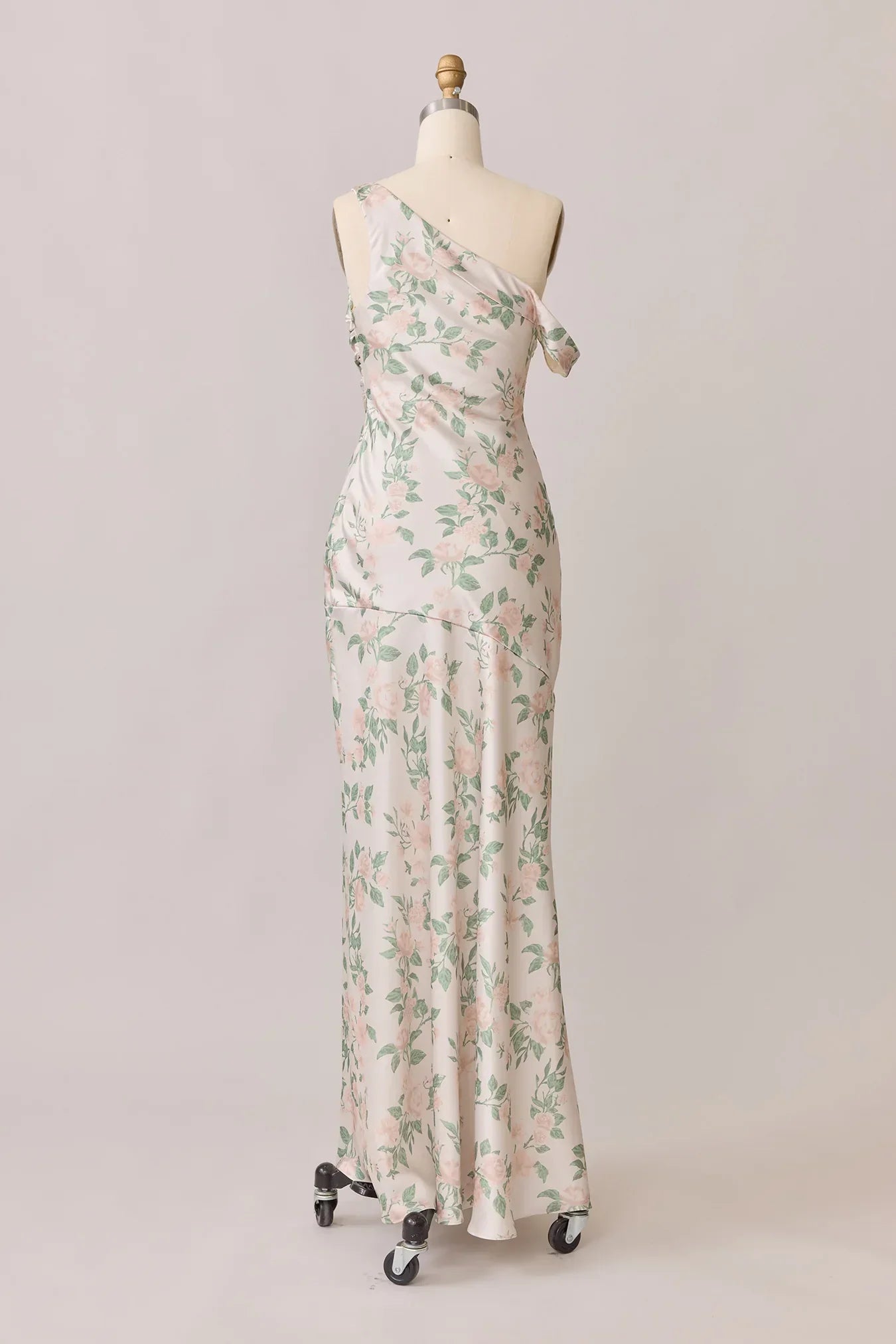 Satin Floral Print Dress | Made To Order