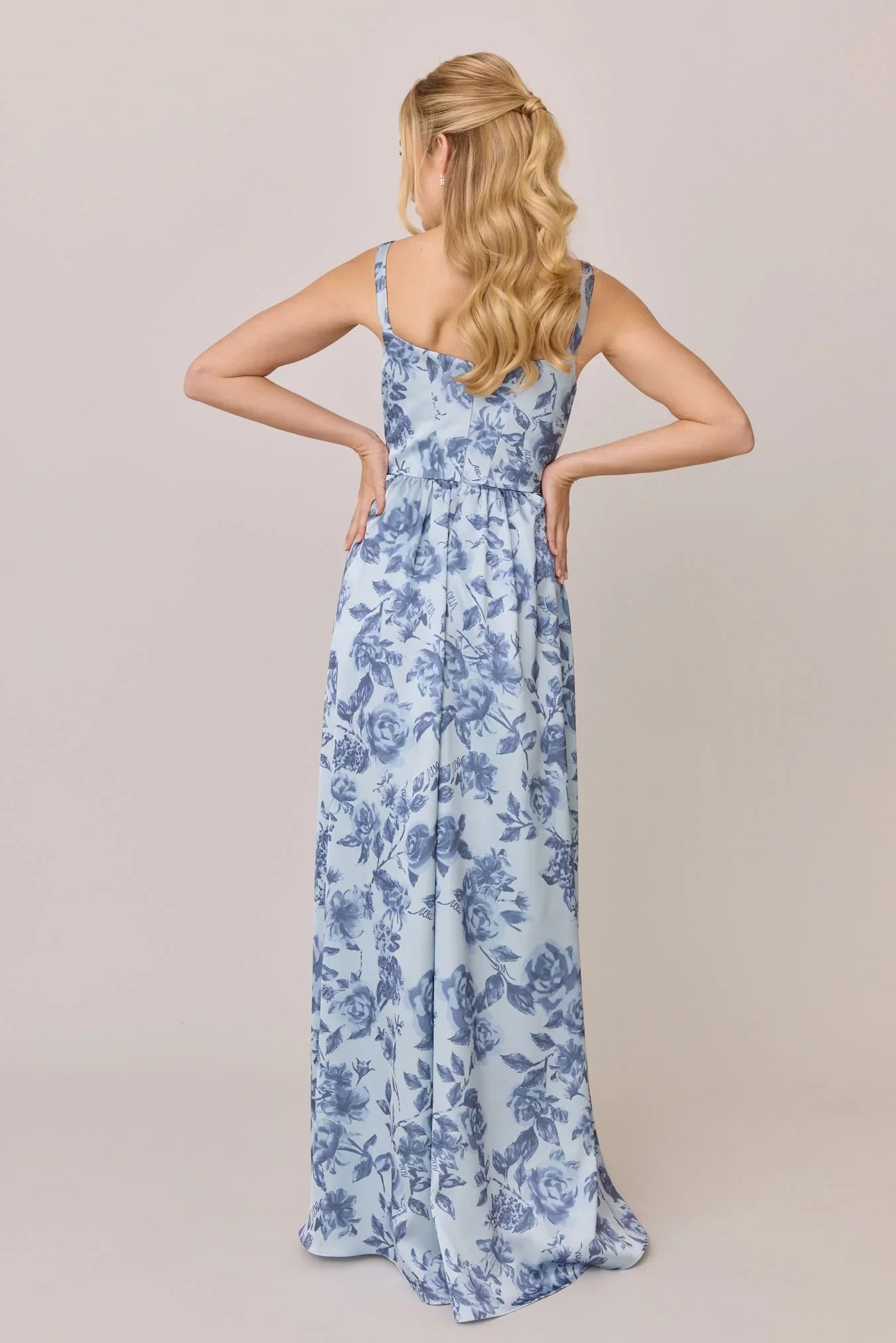 Satin Floral Print Dress | Made To Order