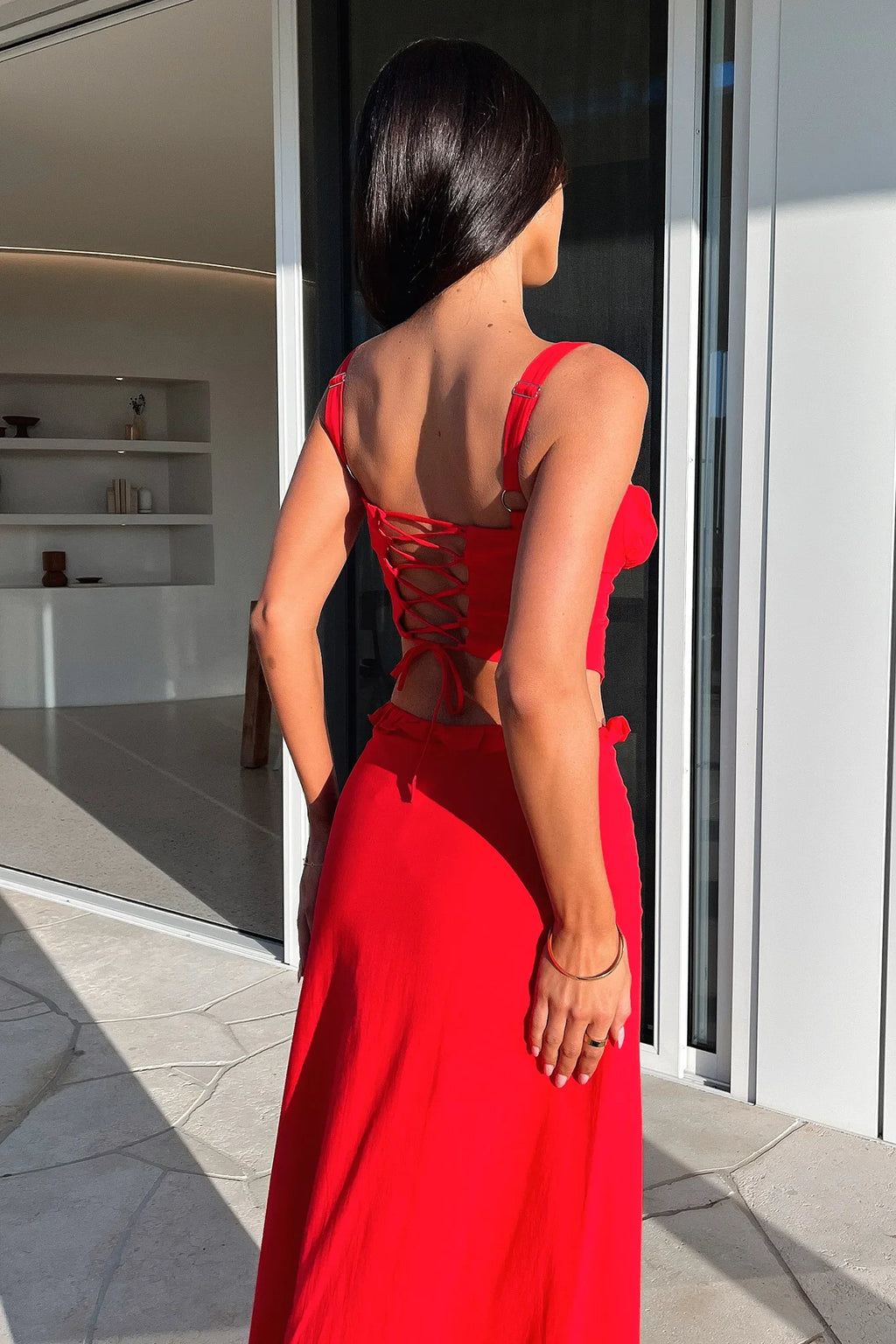 Nakia Maxi Skirt - Red