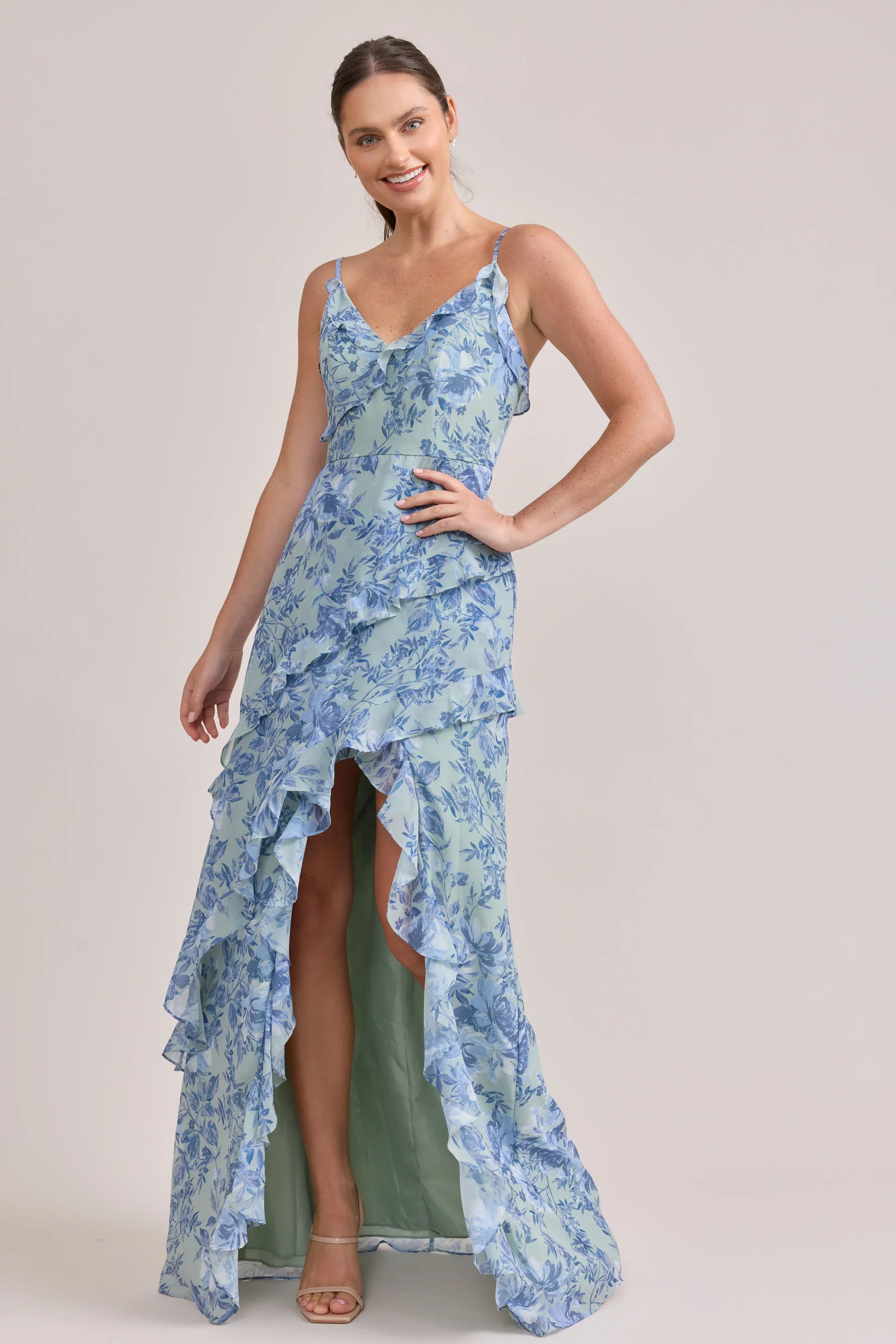Chiffon Floral Print Dress | Made To Order