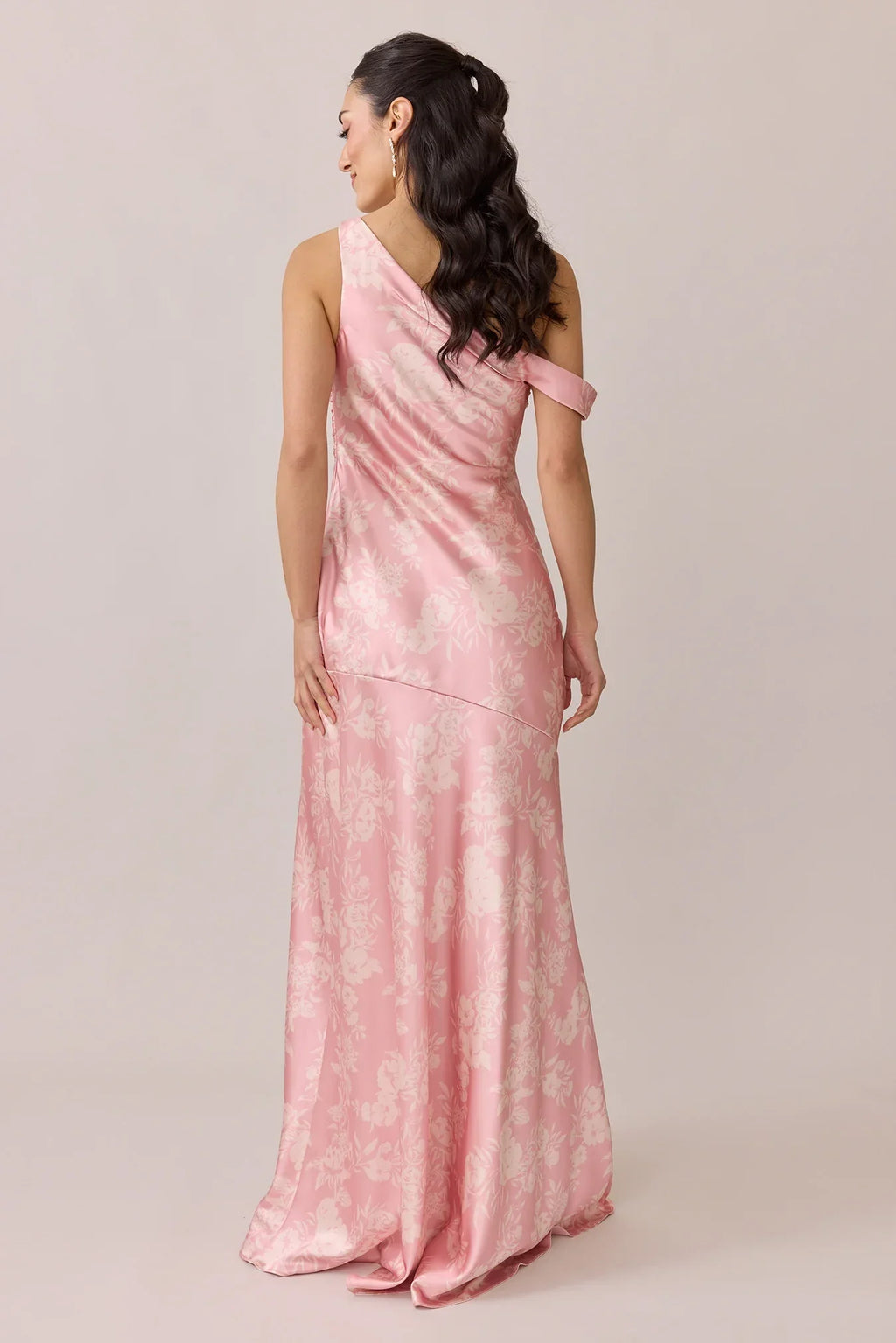 Satin Floral Print Dress | Made To Order
