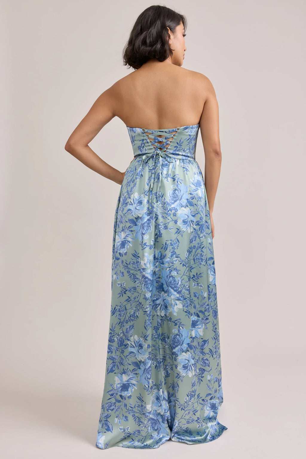 Sydney Satin Floral Print Dress | Made To Order
