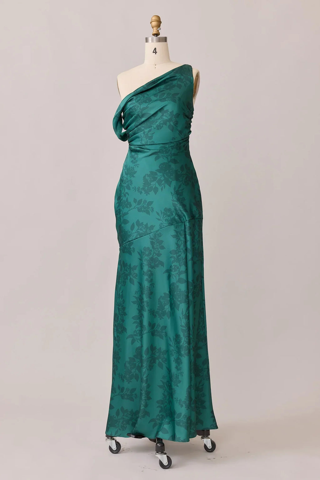 Satin Floral Print Dress | Made To Order