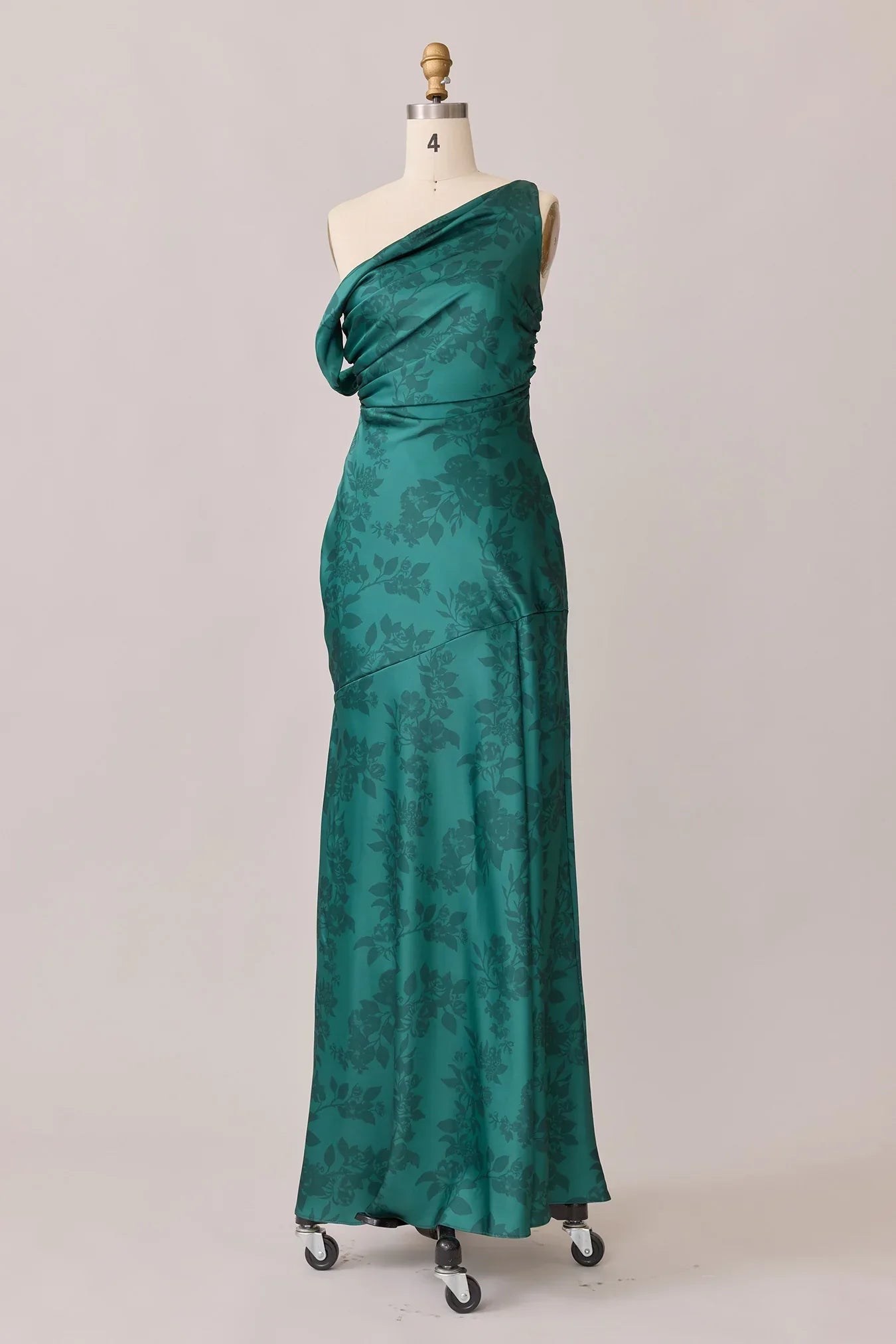 Satin Floral Print Dress | Made To Order