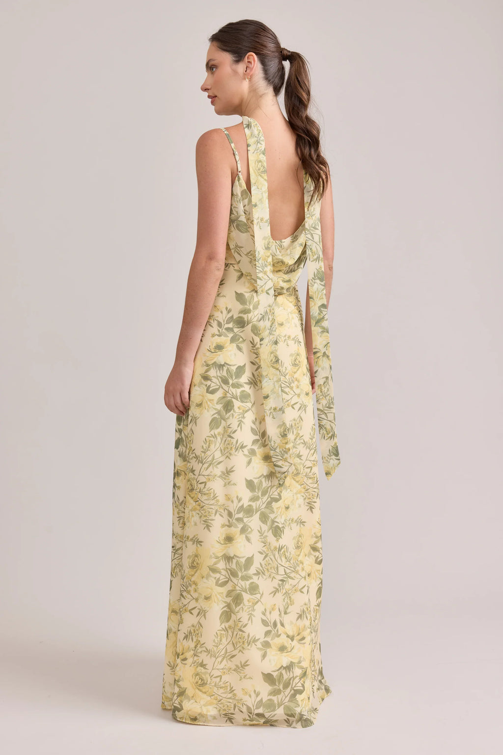 Nadia Chiffon Floral Print Dress | Made To Order