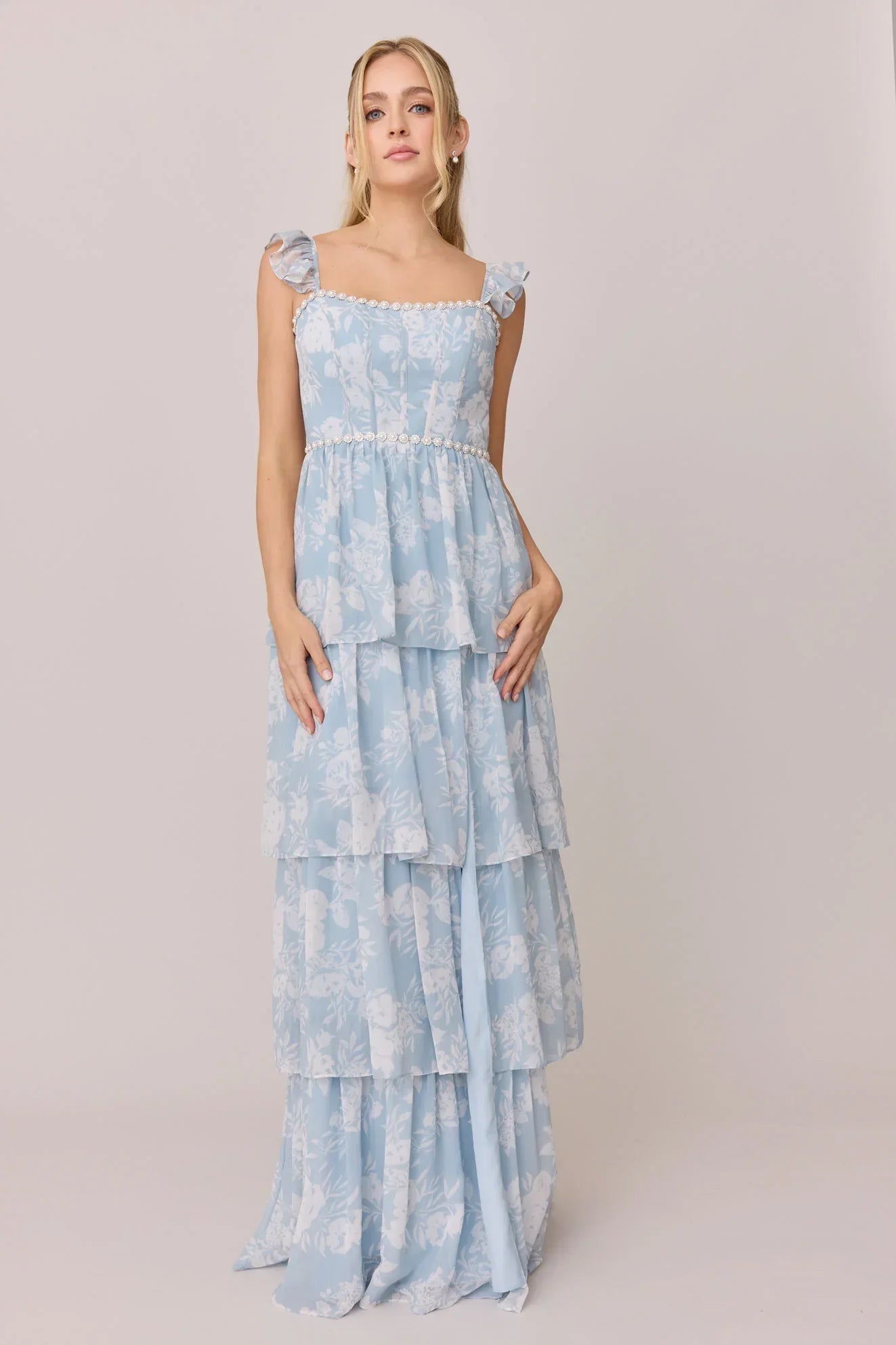 Luxe Chiffon Floral Print Dress | Made To Order
