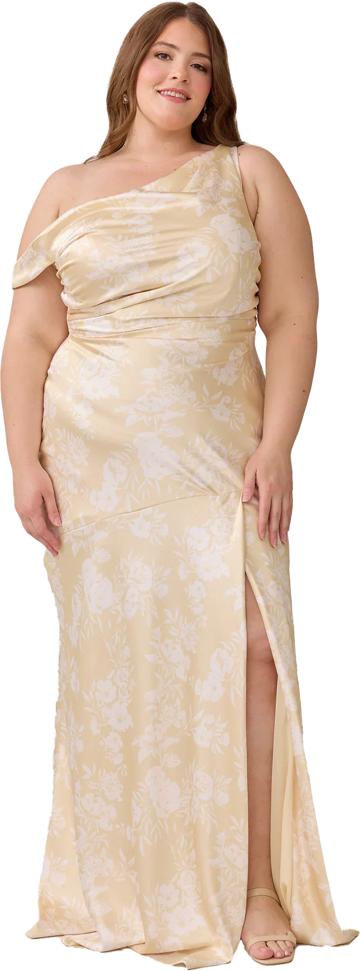 Satin Floral Print Dress | Made To Order
