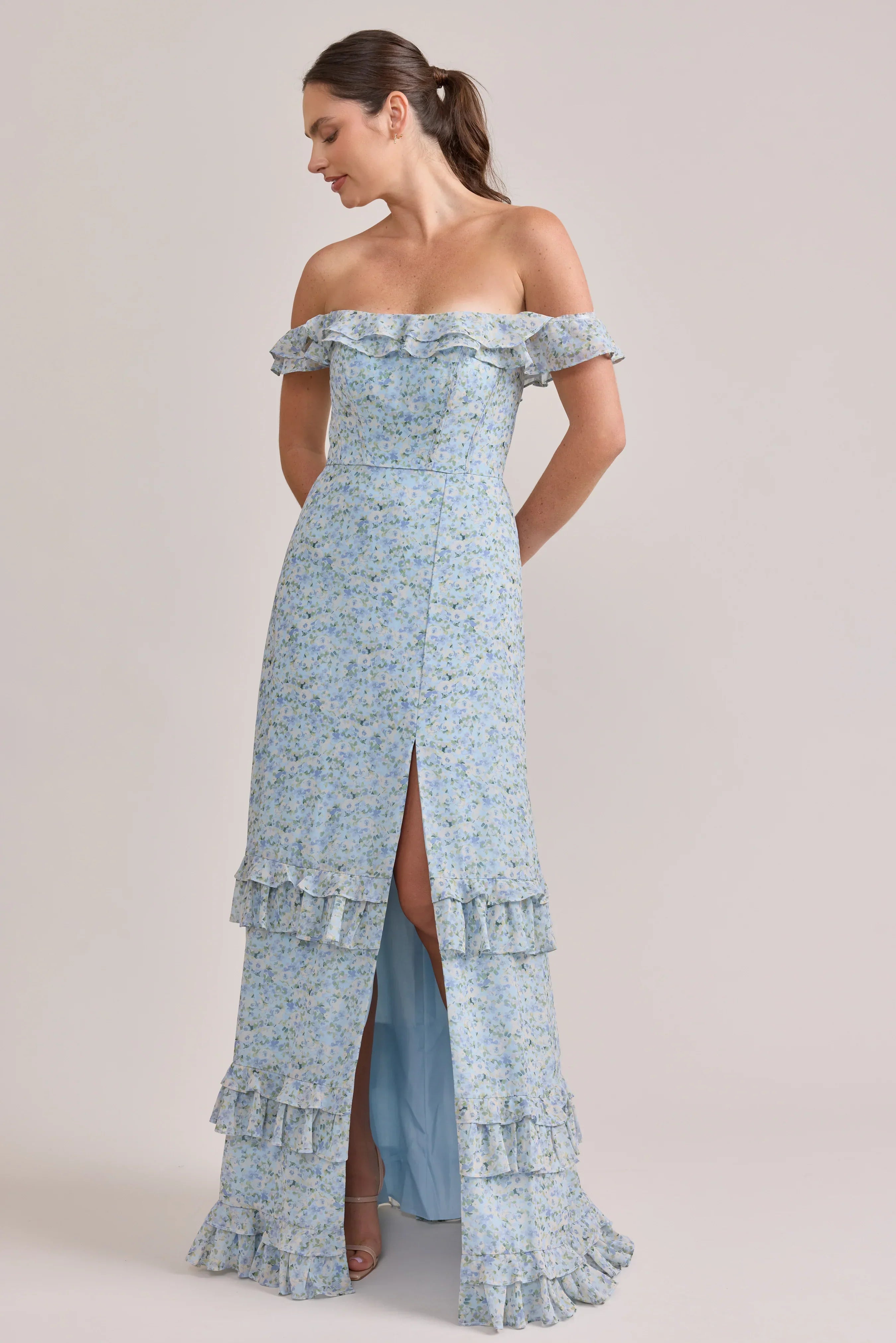 Shea Chiffon Floral Print Dress | Made To Order