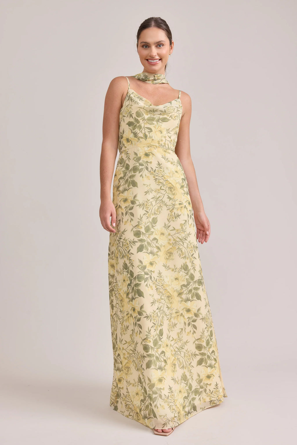 Nadia Chiffon Floral Print Dress | Made To Order