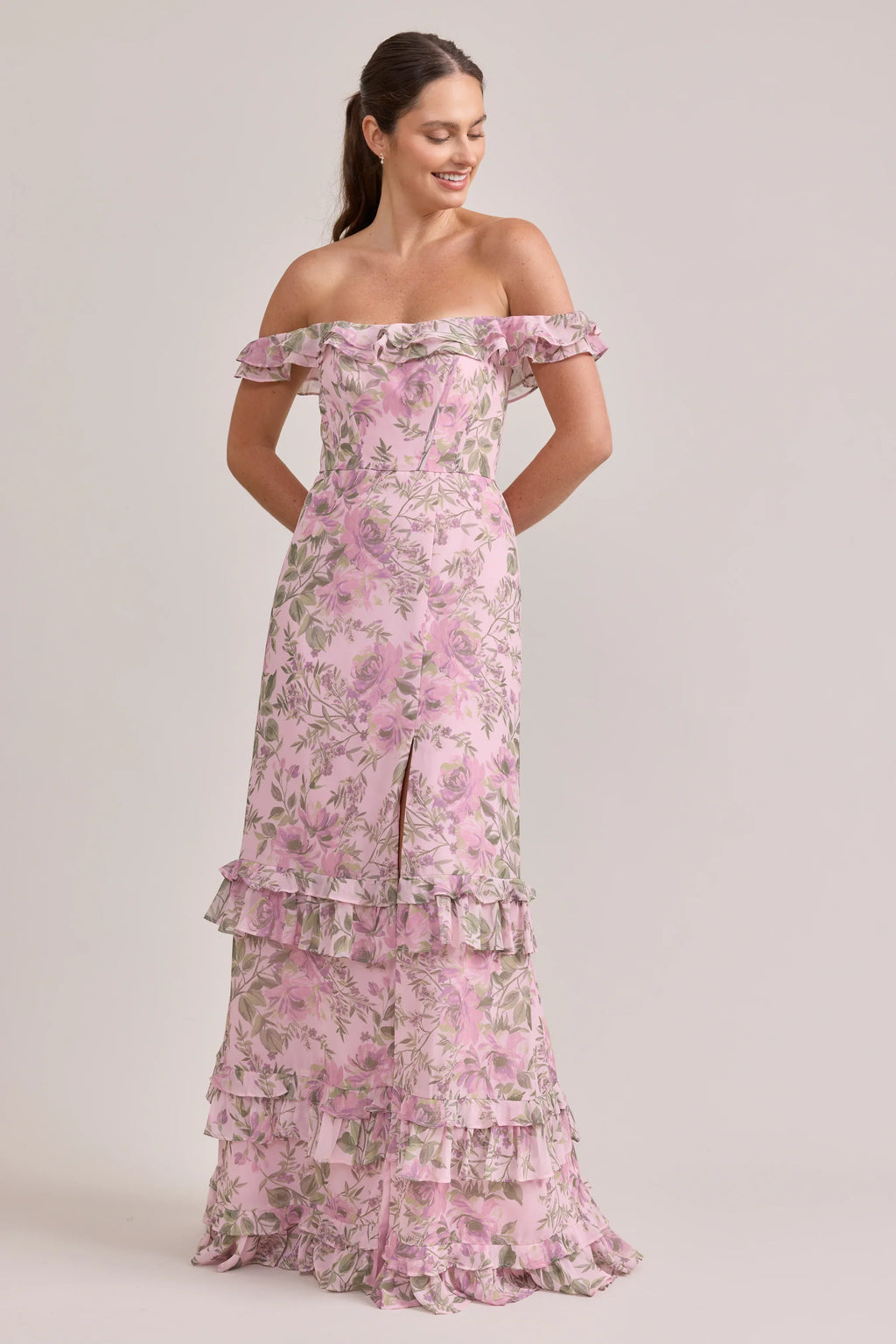 Shea Chiffon Floral Print Dress | Made To Order