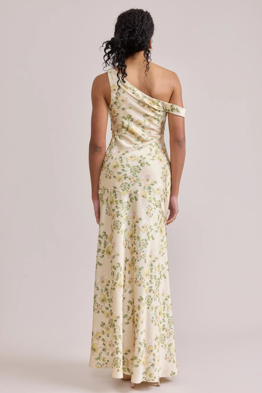 Satin Floral Print Dress | Made To Order