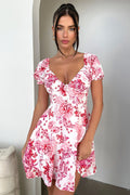 Solem Mini Dress - Pink/Red Floral