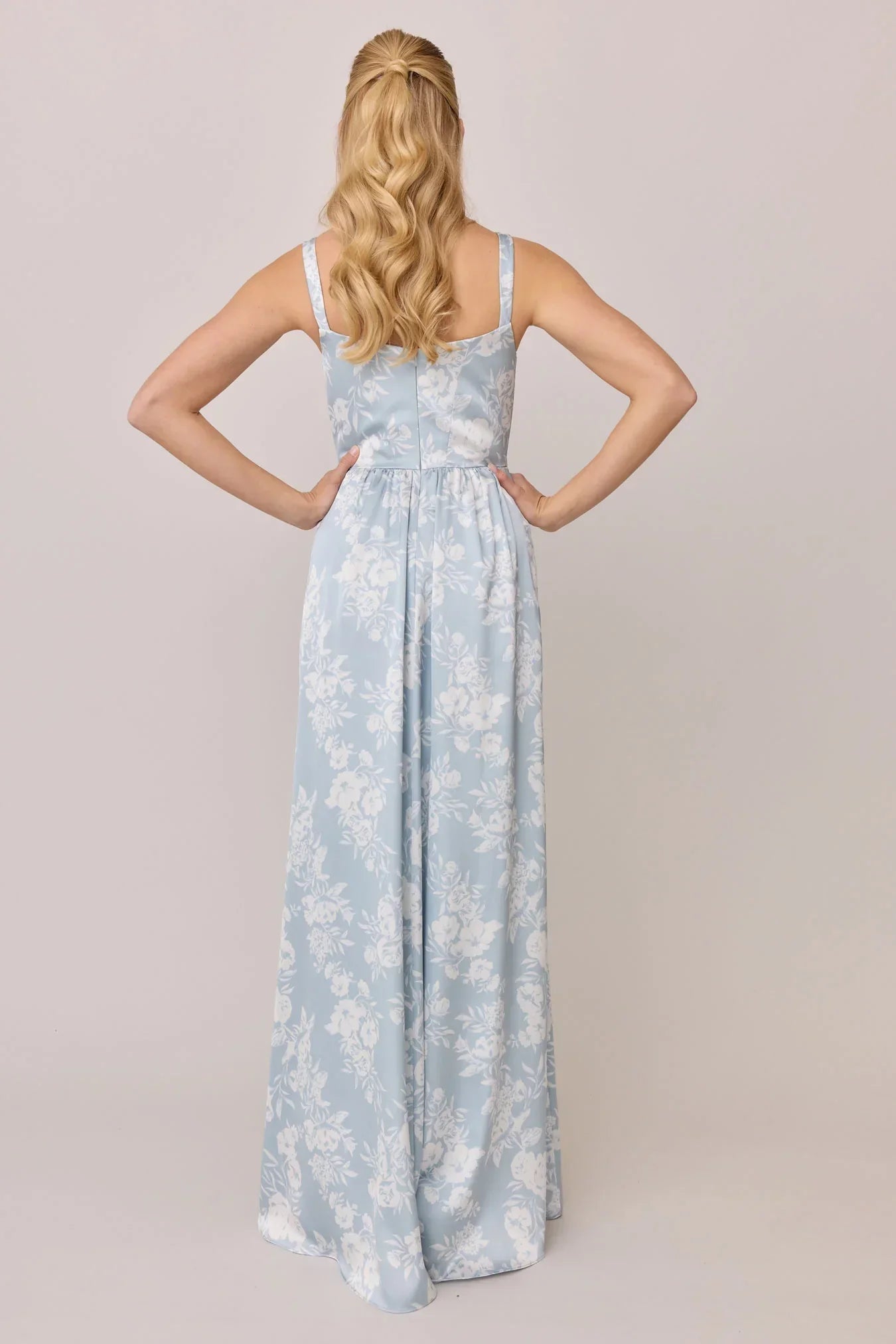 Satin Floral Print Dress | Made To Order