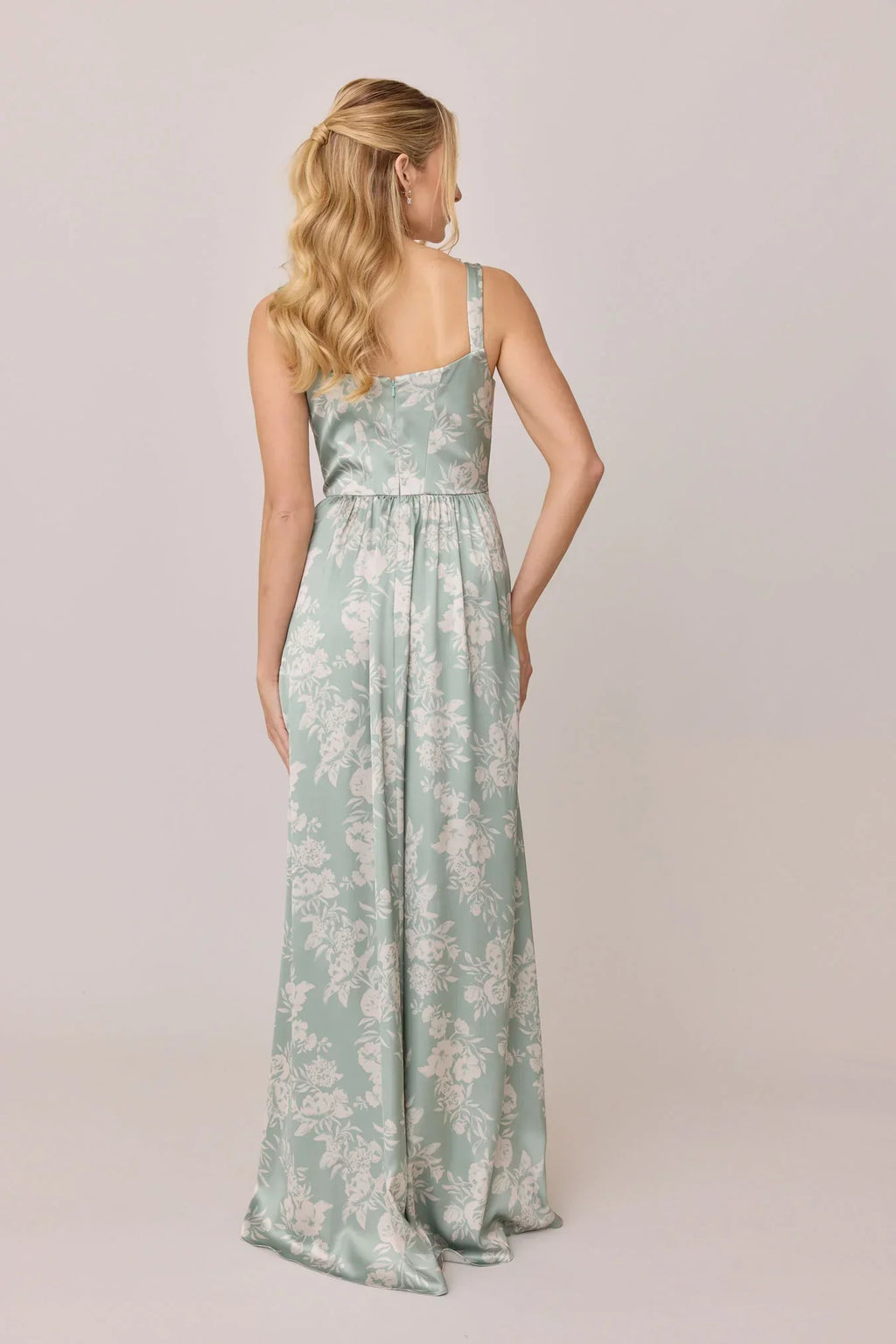 Satin Floral Print Dress | Made To Order