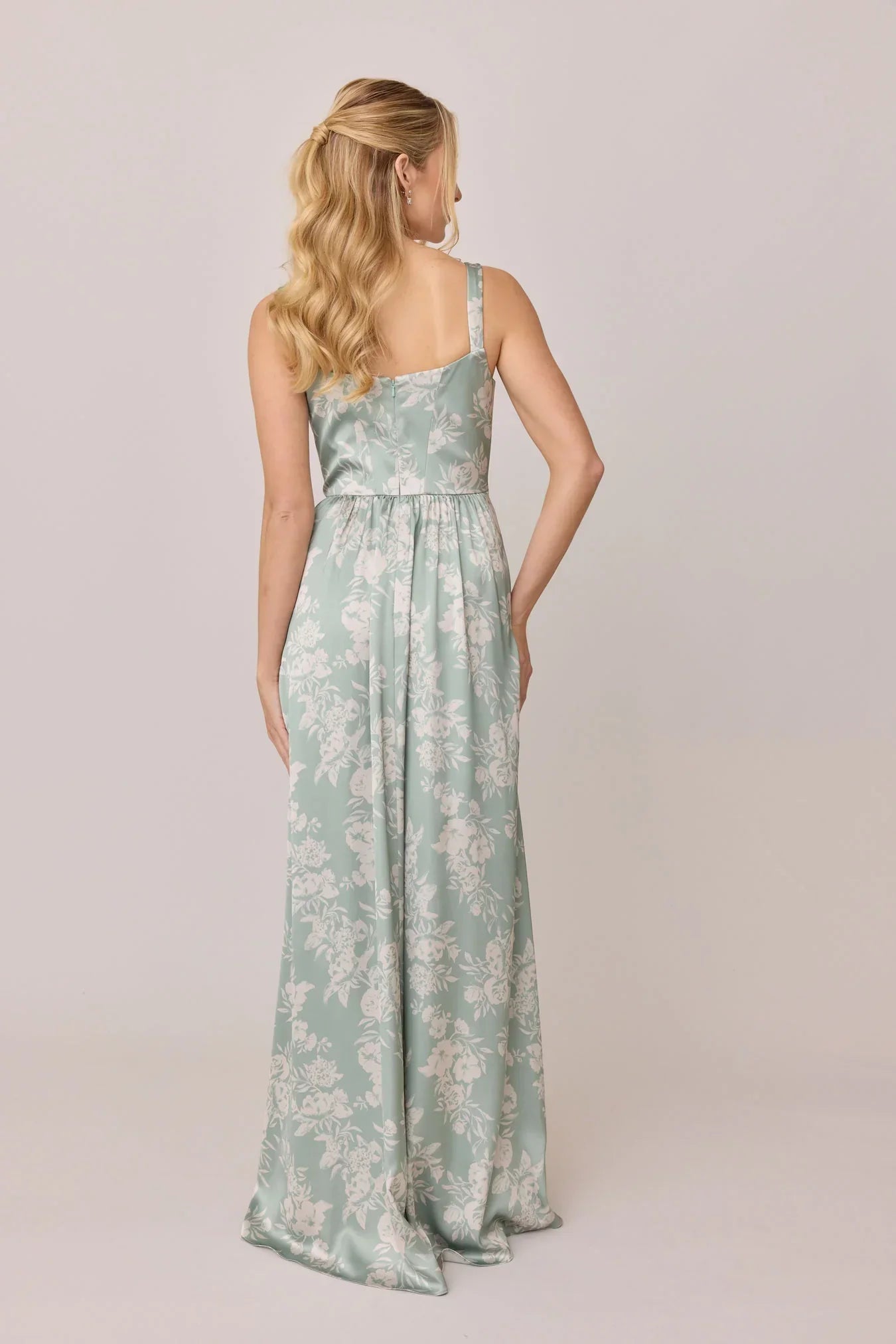 Satin Floral Print Dress | Made To Order