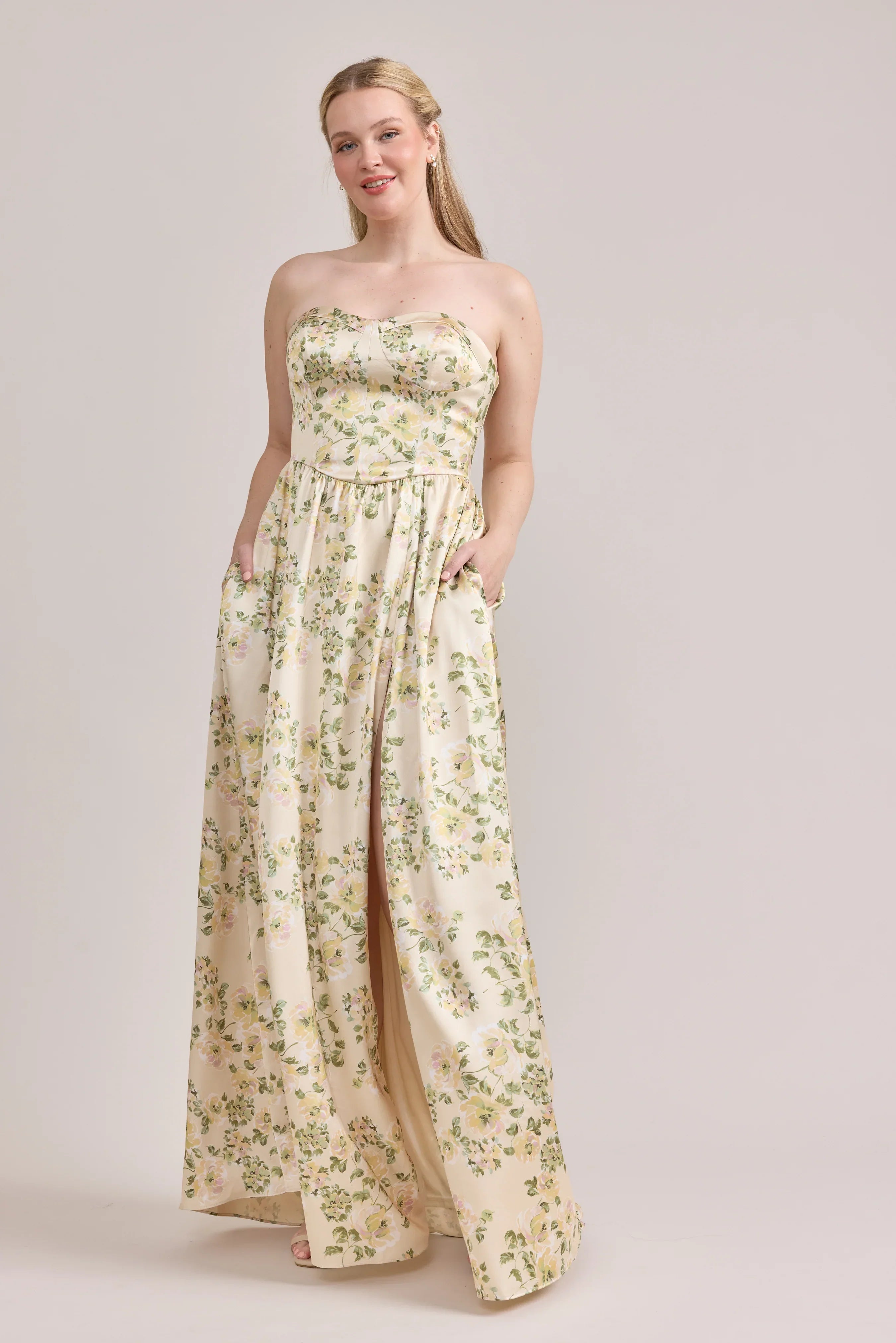 Sydney Satin Floral Print Dress | Made To Order