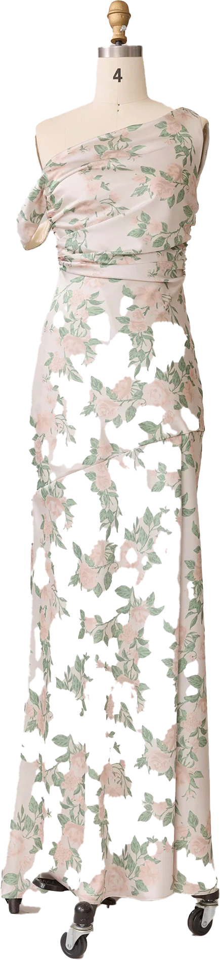 Satin Floral Print Dress | Made To Order