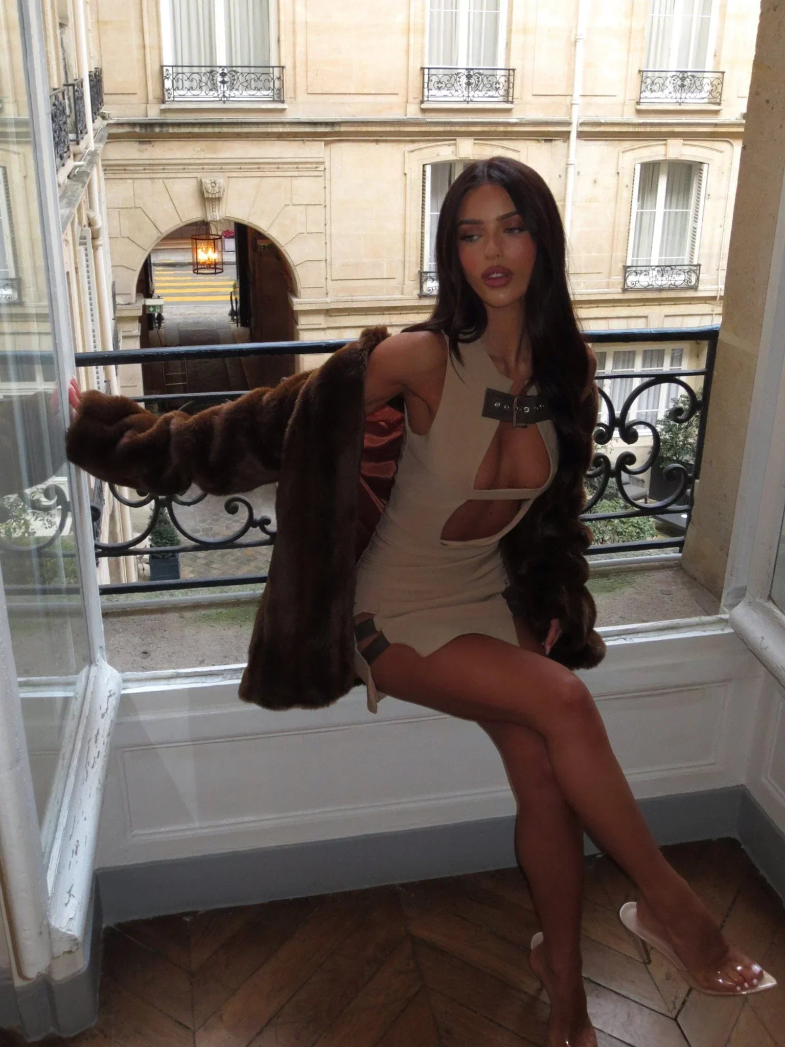 MURPHY MINI DRESS BEIGE