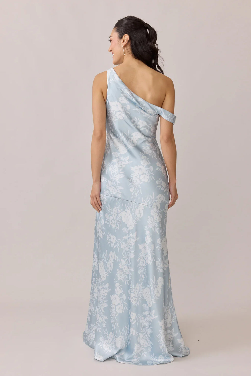 Satin Floral Print Dress | Made To Order