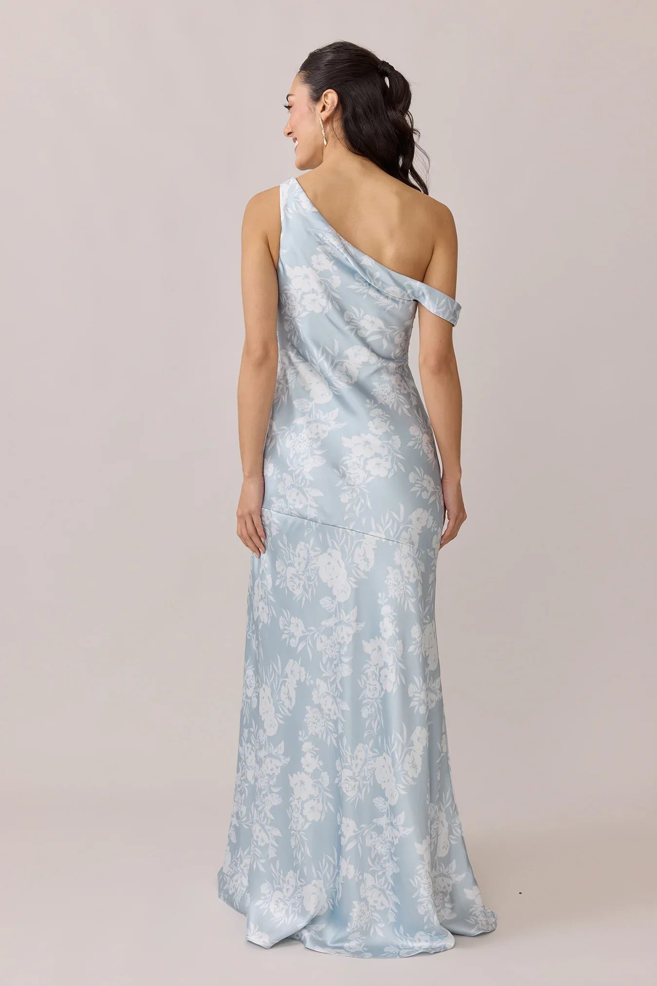 Satin Floral Print Dress | Made To Order