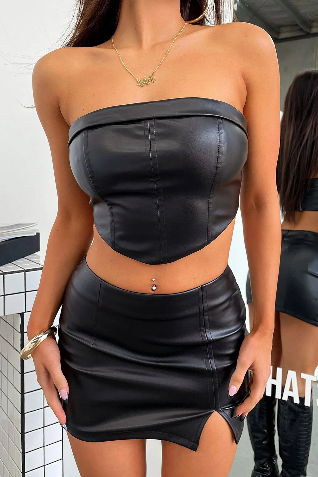 Marin Skirt - Black PU