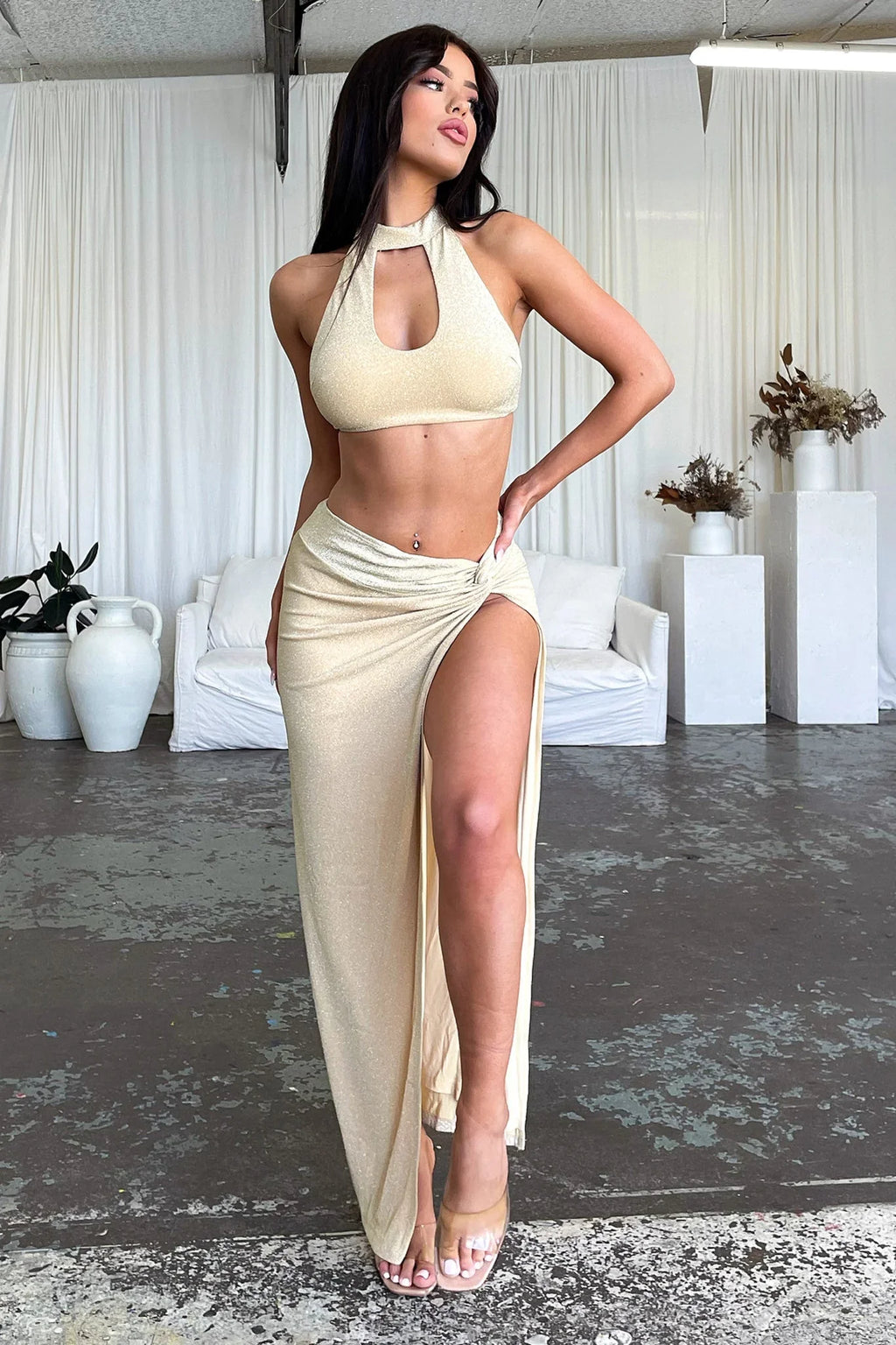 Winx Maxi Skirt - Gold