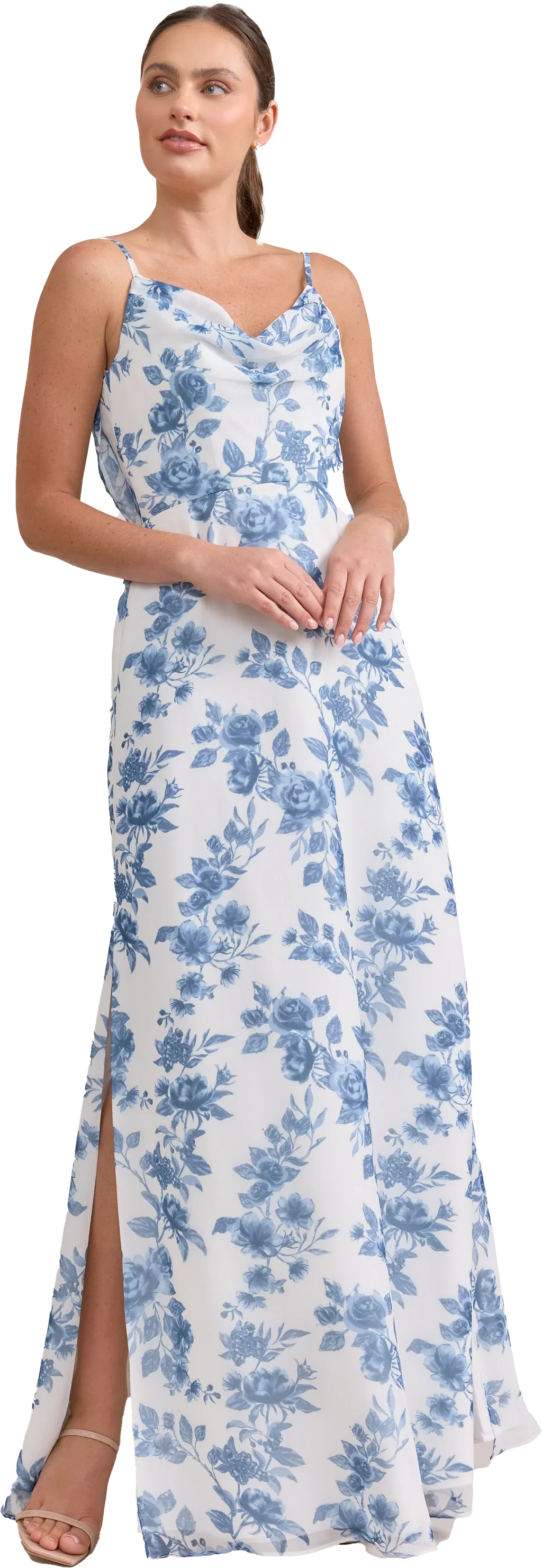 Nadia Chiffon Floral Print Dress | Made To Order