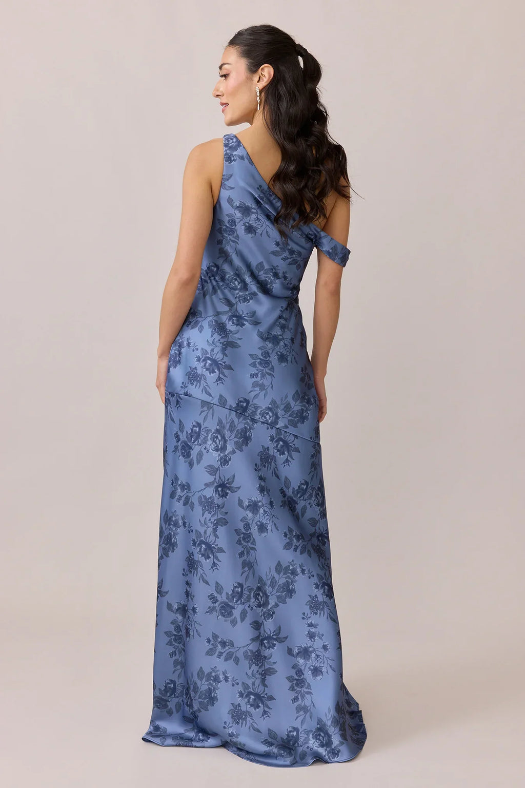Satin Floral Print Dress | Made To Order