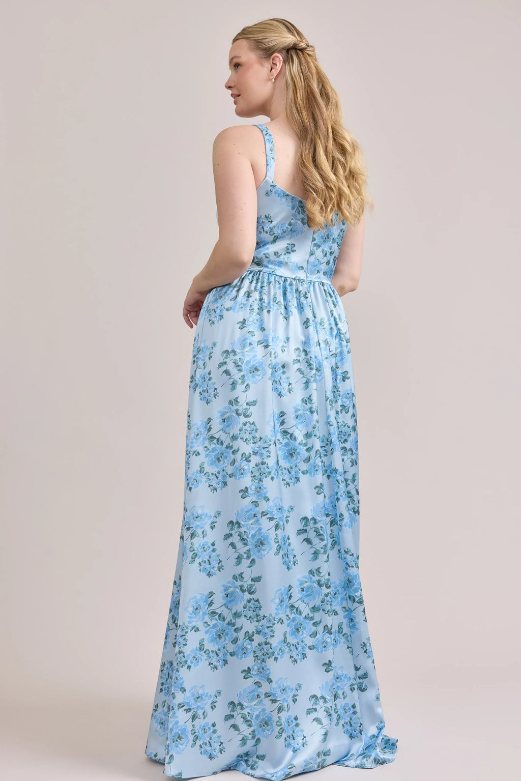 Satin Floral Print Dress | Made To Order