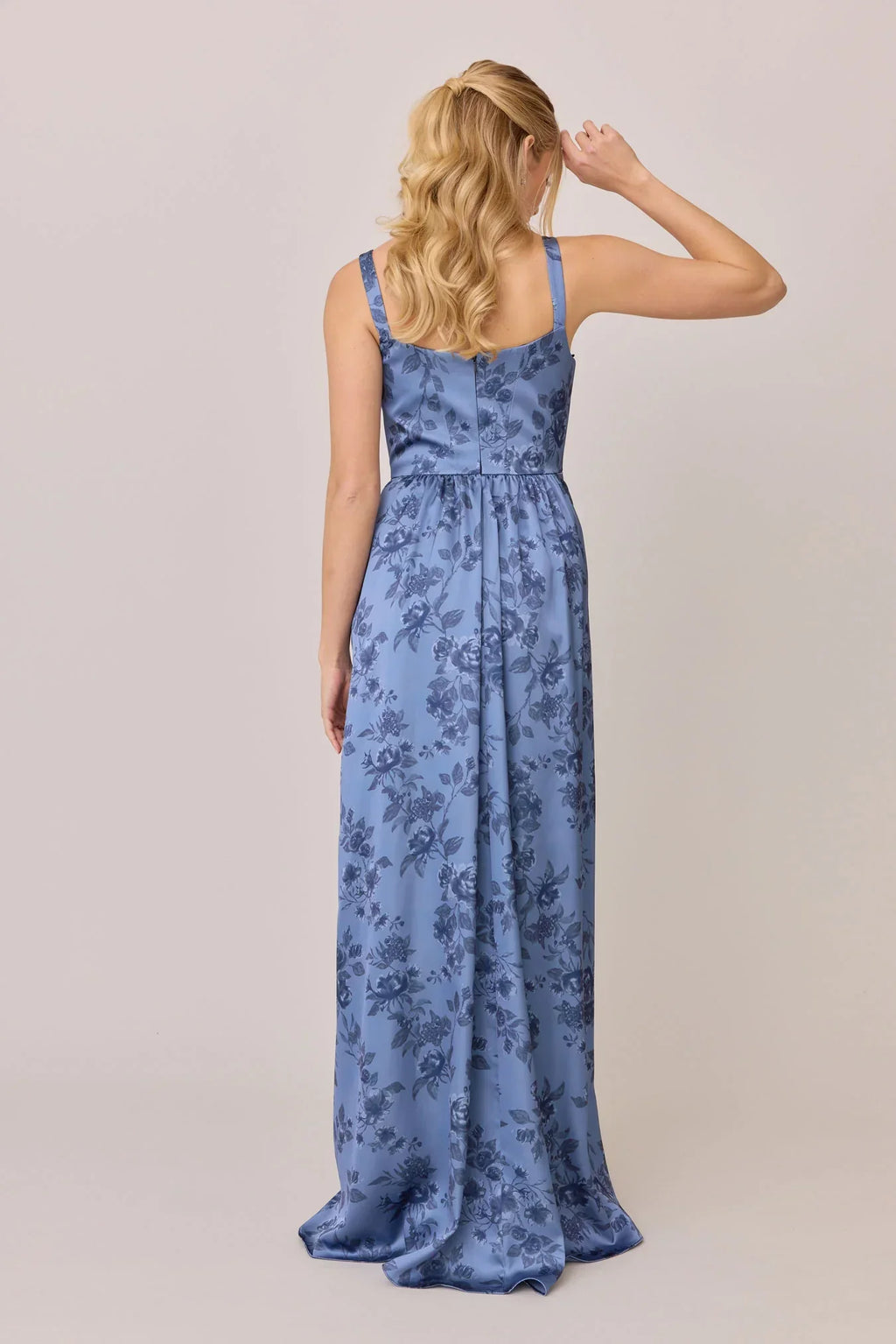 Satin Floral Print Dress | Made To Order
