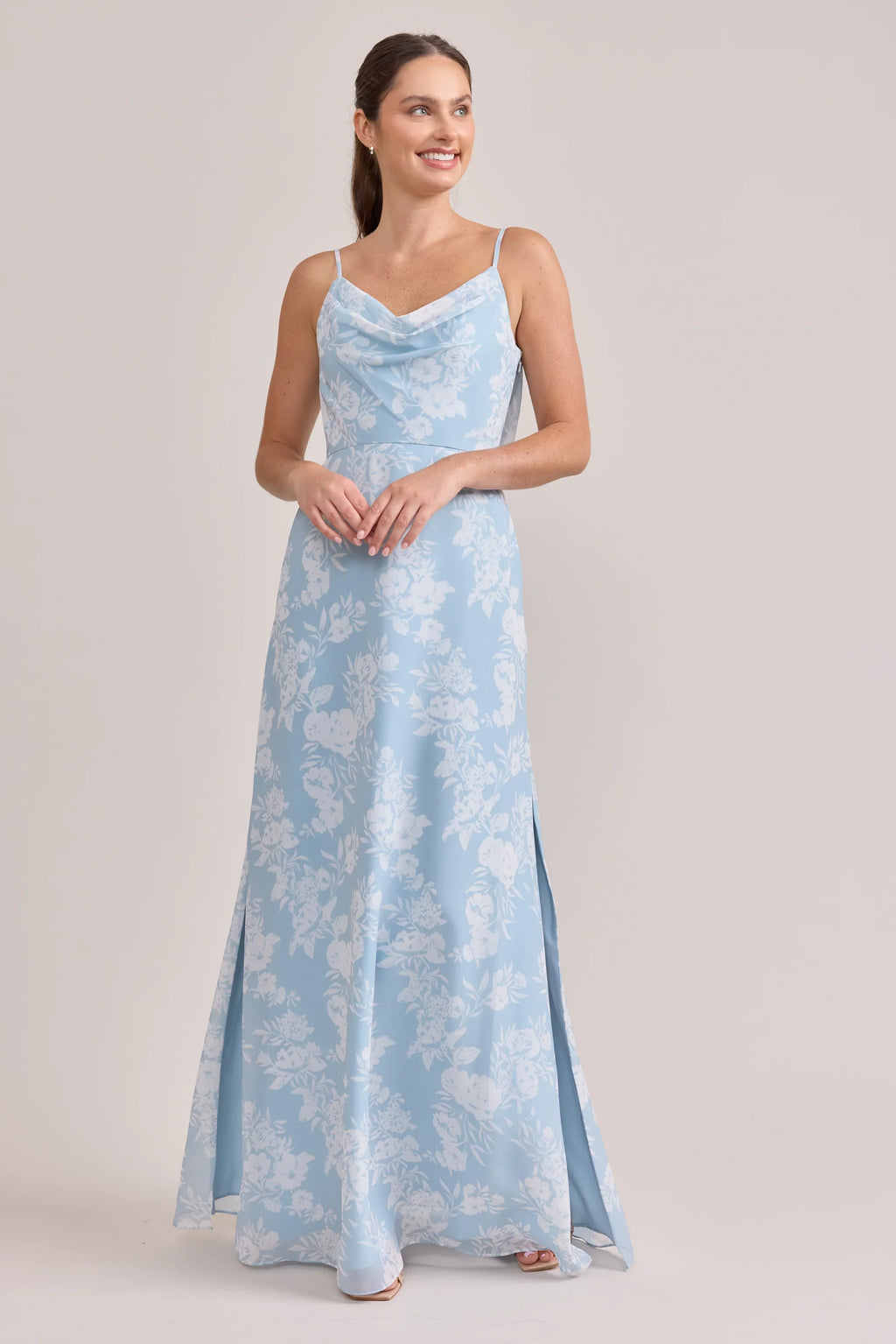 Nadia Chiffon Floral Print Dress | Made To Order