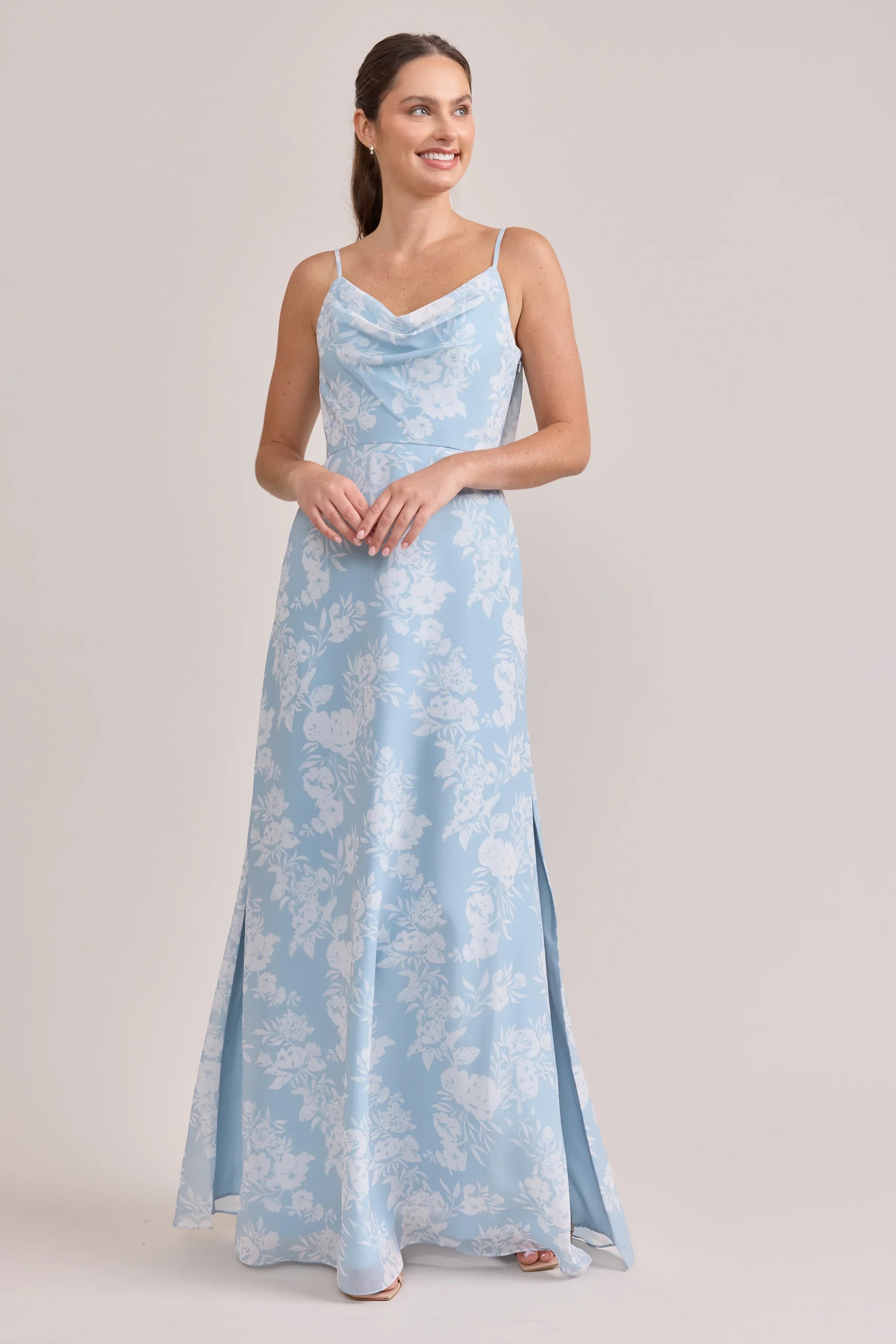Nadia Chiffon Floral Print Dress | Made To Order