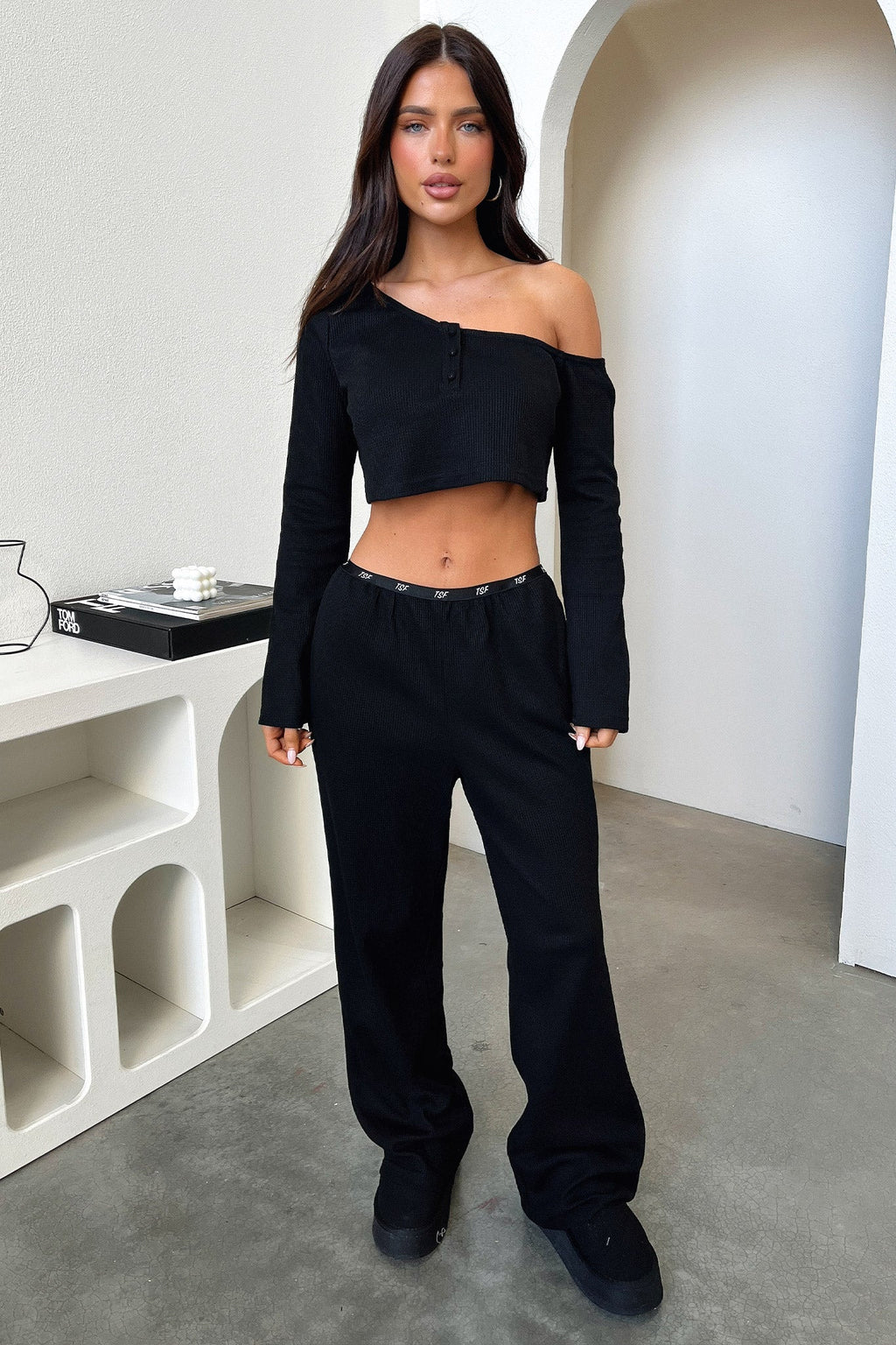 Dana Straight Leg Lounge Pants - Black