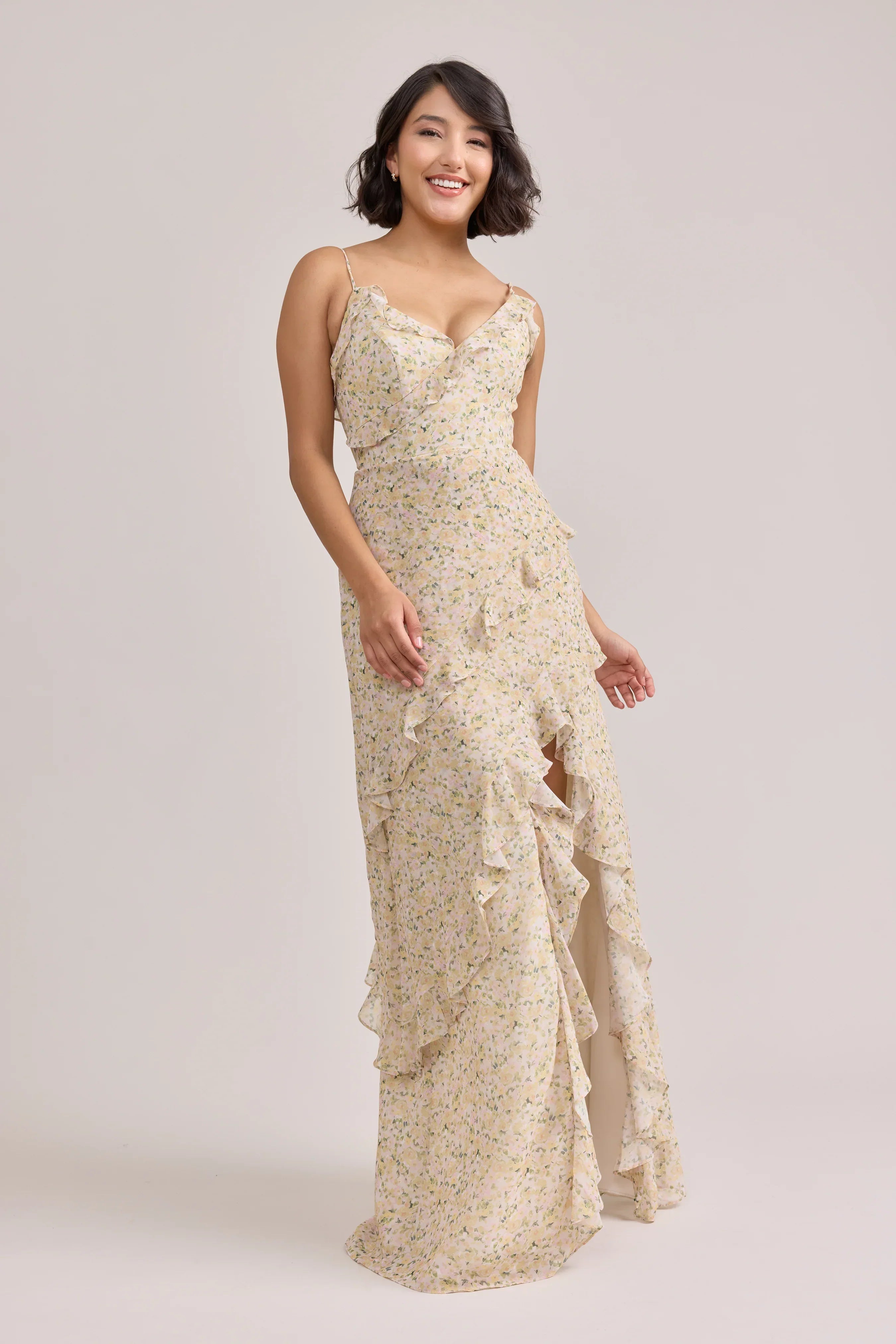 Chiffon Floral Print Dress | Made To Order
