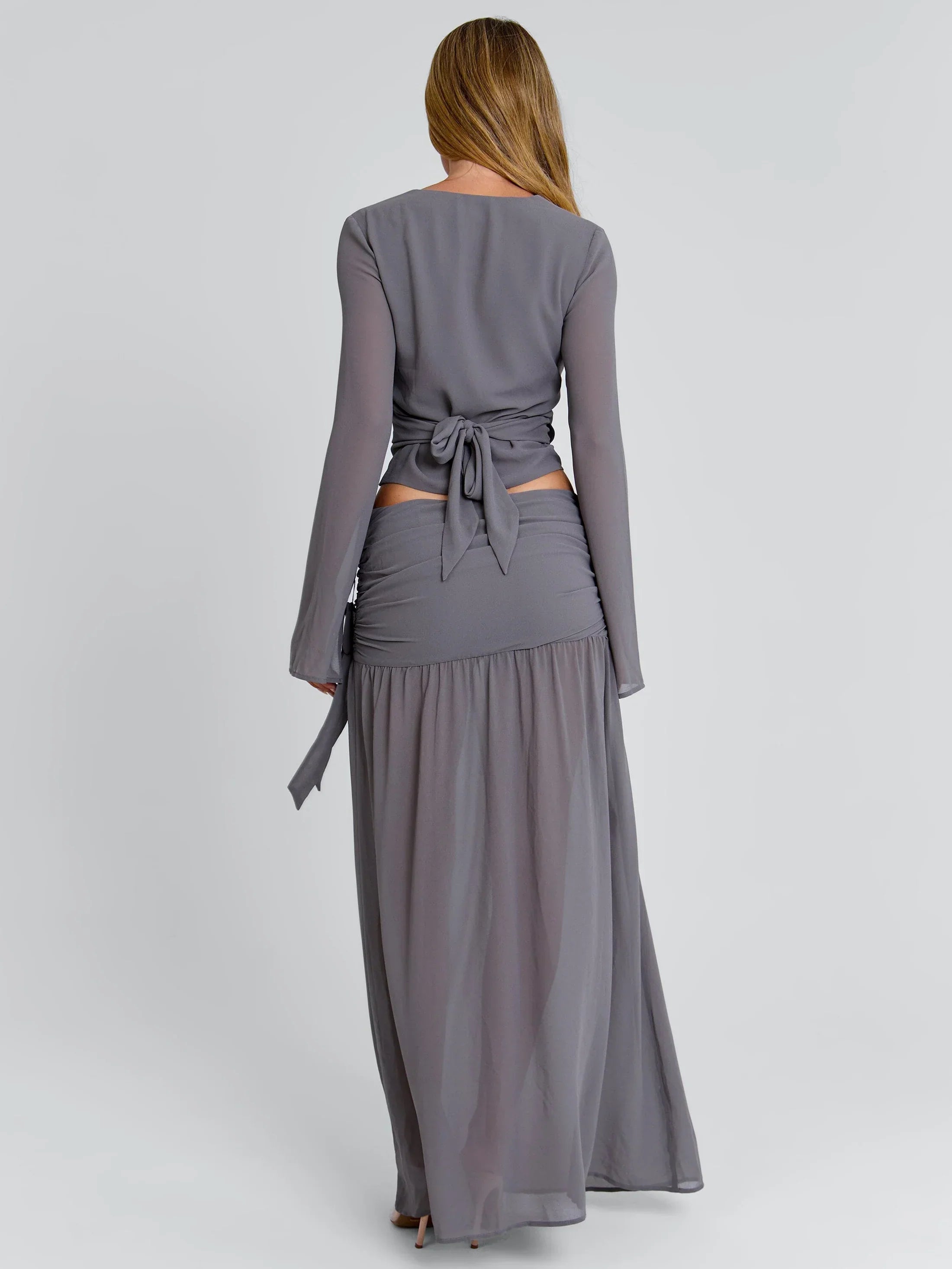 LIVVIE MAXI SKIRT GREY