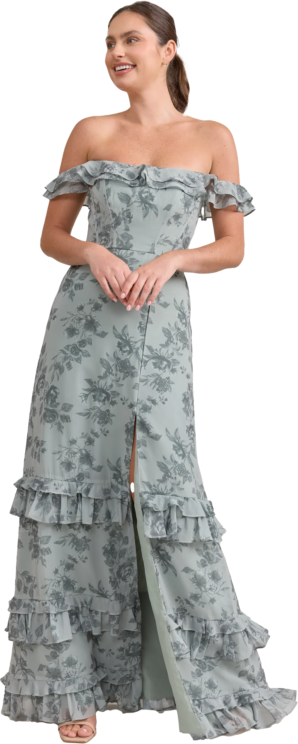 Shea Chiffon Floral Print Dress | Made To Order