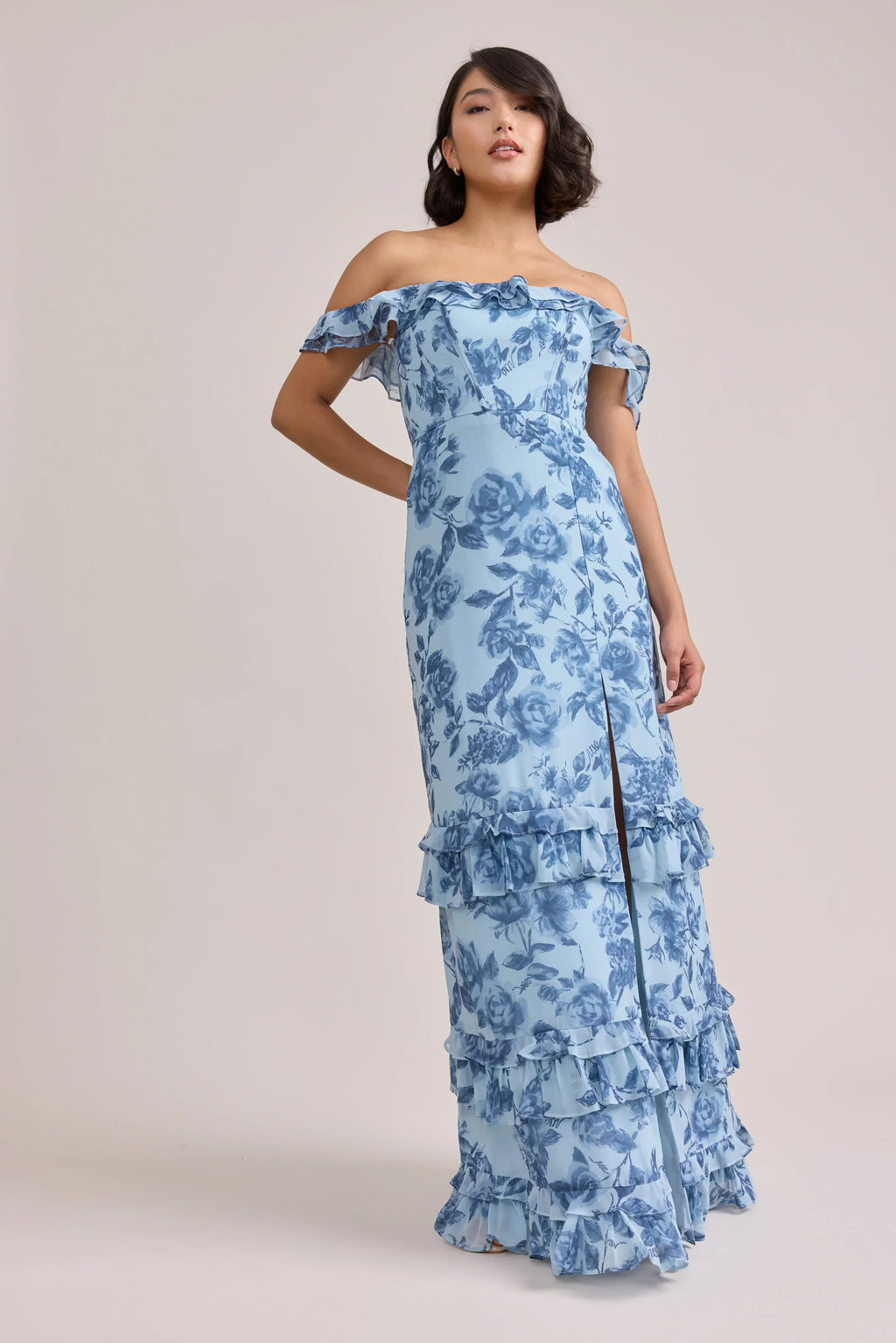 Shea Chiffon Floral Print Dress | Made To Order