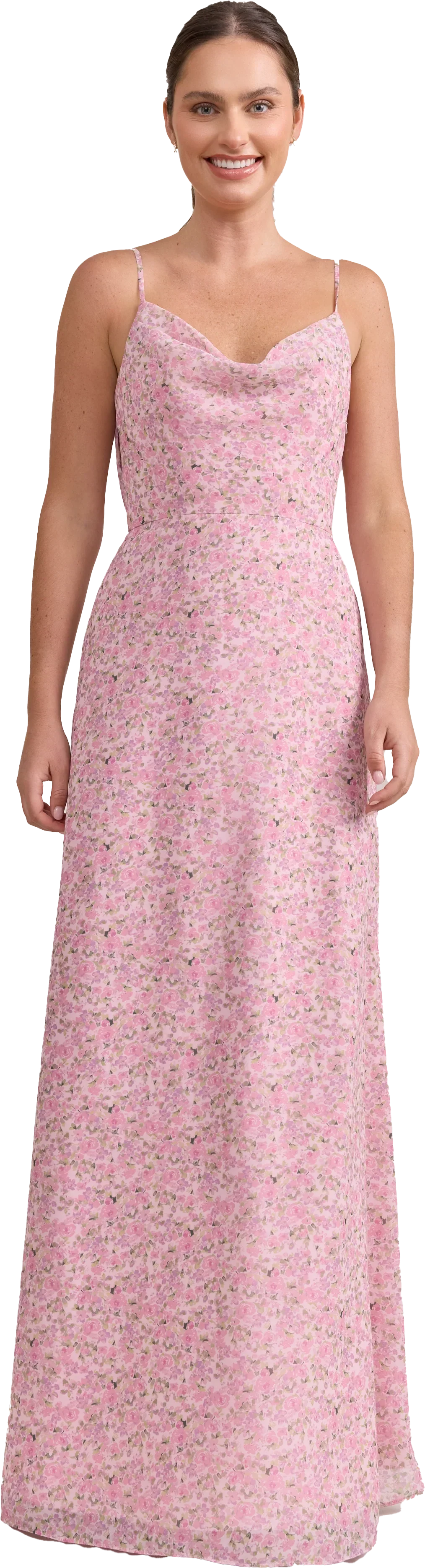 Nadia Chiffon Floral Print Dress | Made To Order
