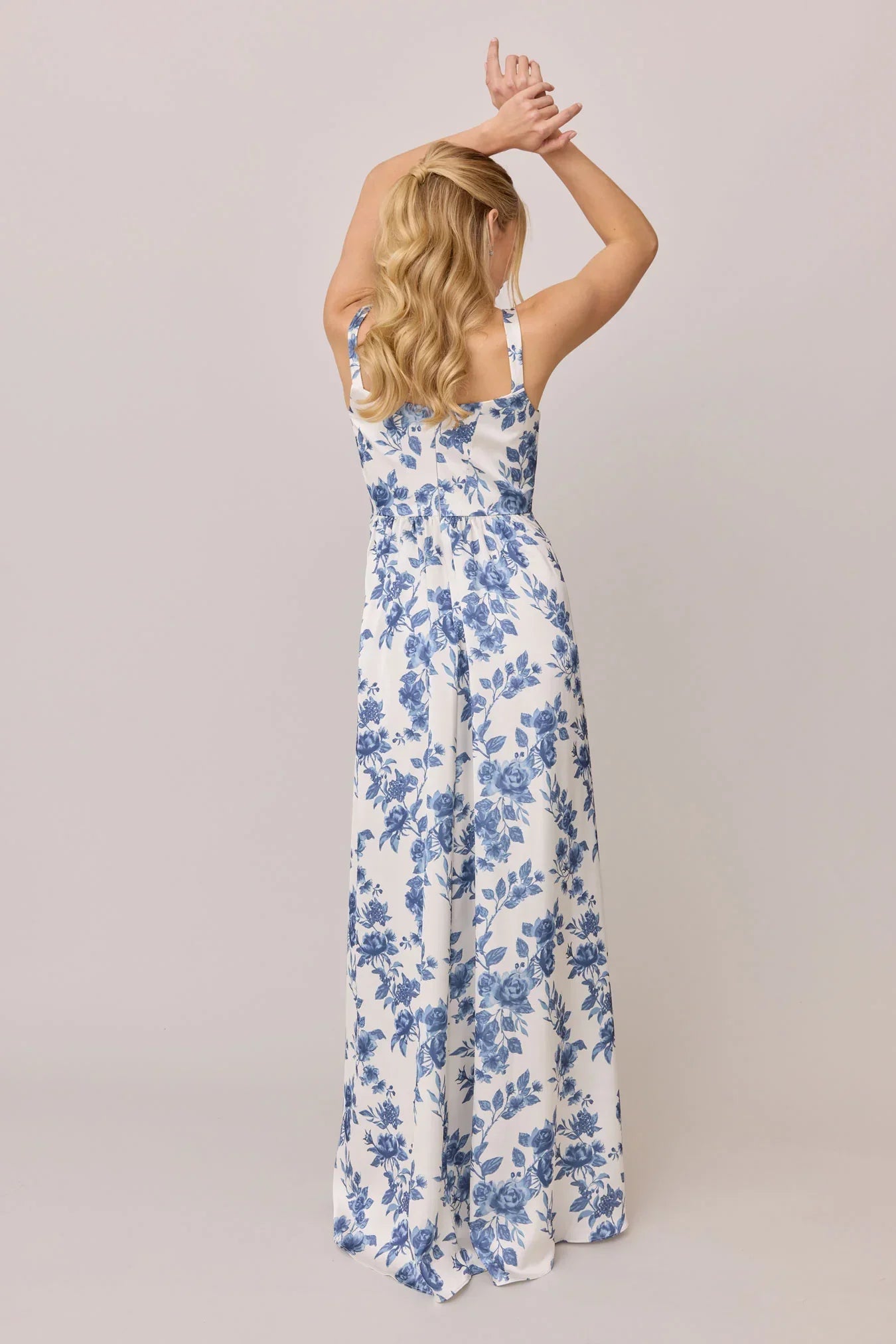 Satin Floral Print Dress | Made To Order