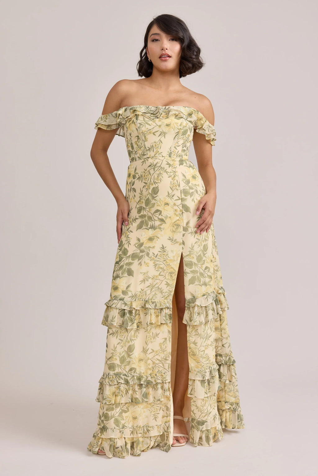 Shea Chiffon Floral Print Dress | Made To Order